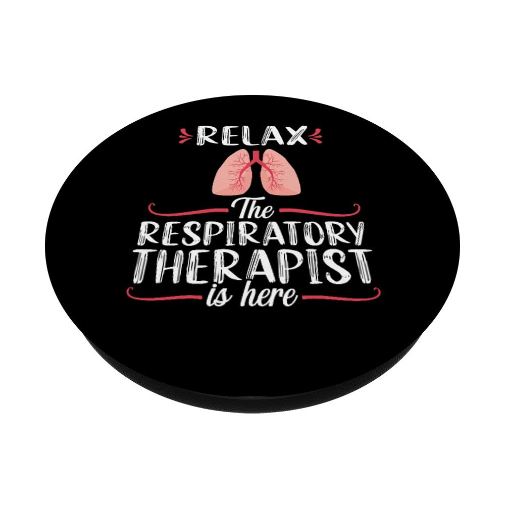 Respiratory Therapist Gift for Women - Relax Therapy PopSockets PopGrip: Swappable Phone & Tablet Grip for Healthcare Workers - Perfect for Nurses, Doctors & Medical Students