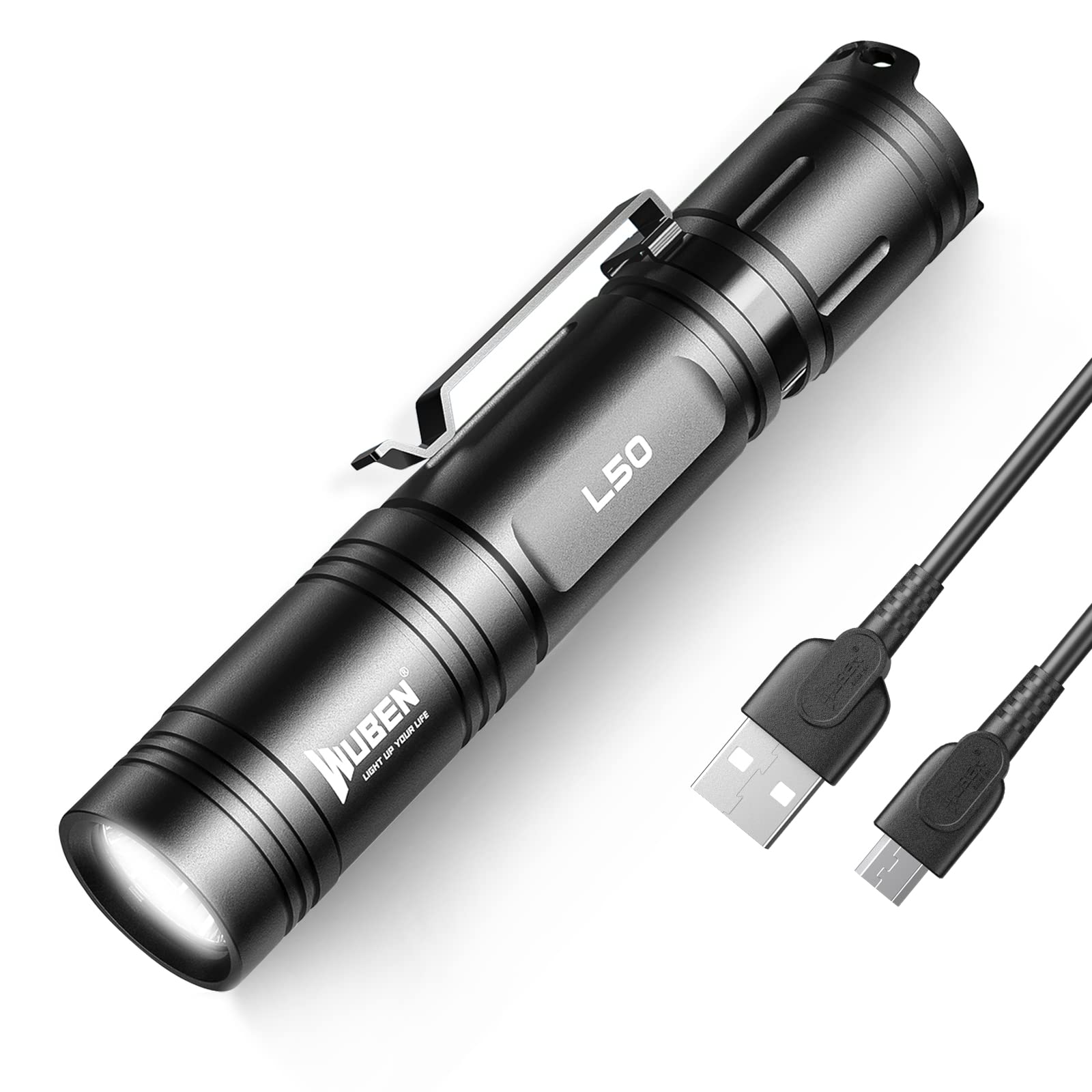 1200 Lumens Rechargeable Tactical Flashlight - USB Charging, IP68 Waterproof, 5 Modes for Emergency & Rescue - Perfect for Camping, Hiking, Power Outages & Outdoor Adventures