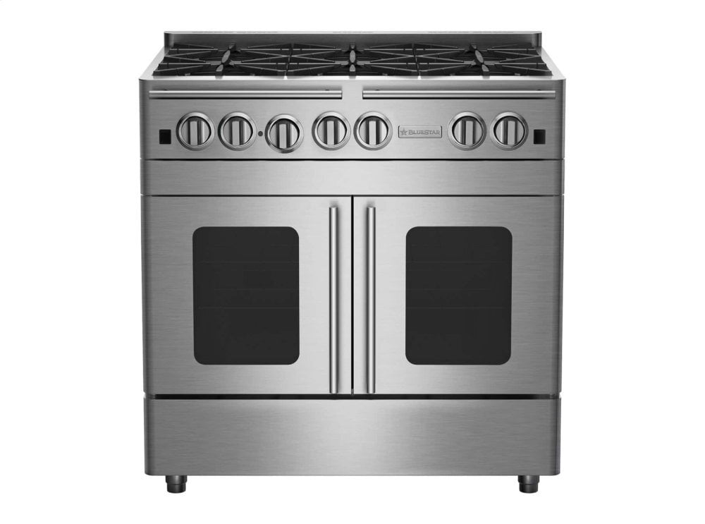 Bluestar RNB366BPMV2 36-Inch Professional Gas Range with Precious Metals Finish - Perfect for Home Chefs & Commercial Kitchens