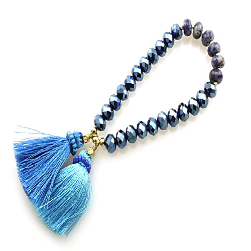 Glass Bead & Tassel Bracelet for Women - Bohemian Style Handmade Jewelry - Perfect for Festivals, Parties & Everyday Wear