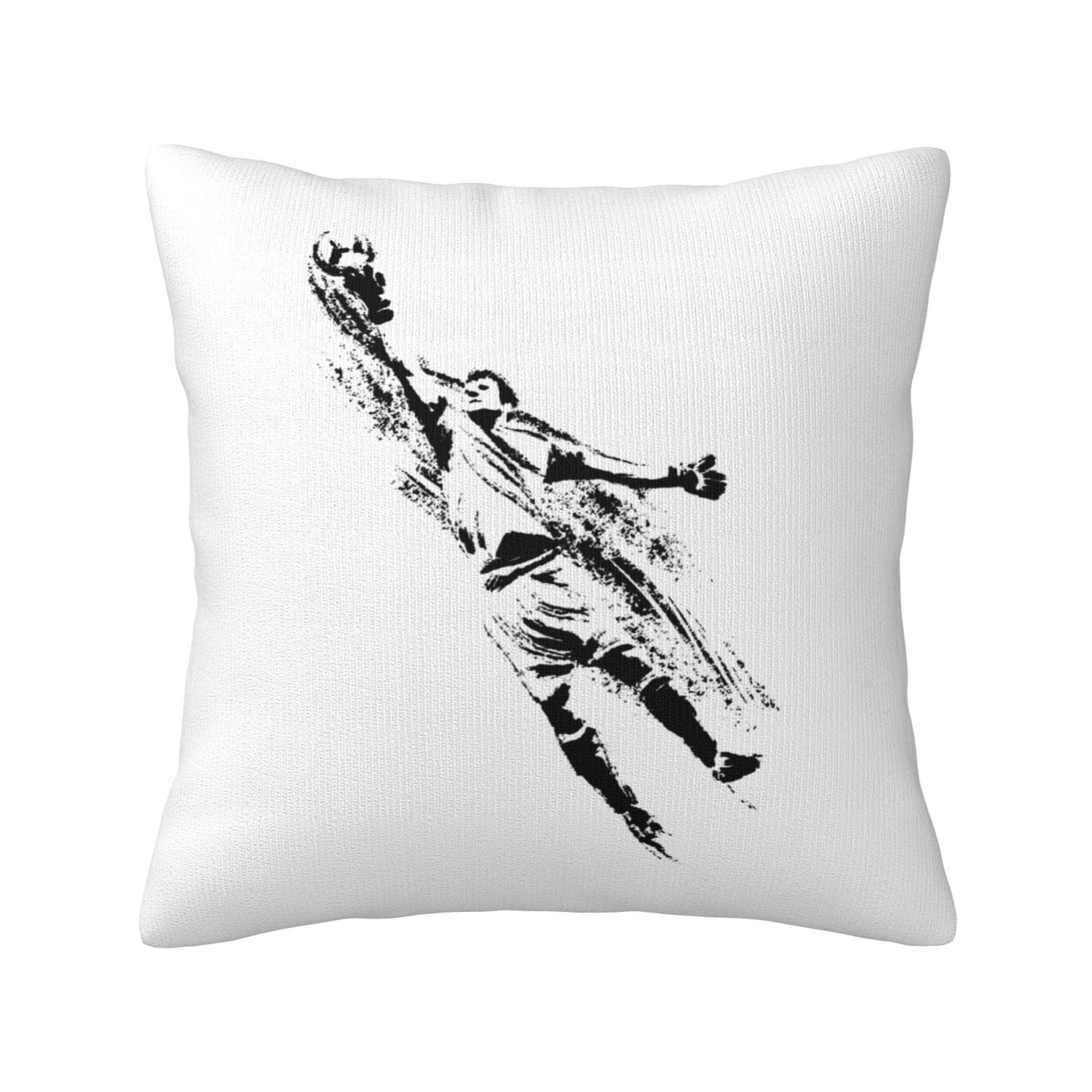 KOSPOGO 18x18 Inch Double-Sided Soccer Players Throw Pillow Covers - Soft Plush Decorative Pillow Cases for Sofa, Bedroom & Living Room - Perfect for Sports Fans Home Decor and Game Room Accessories