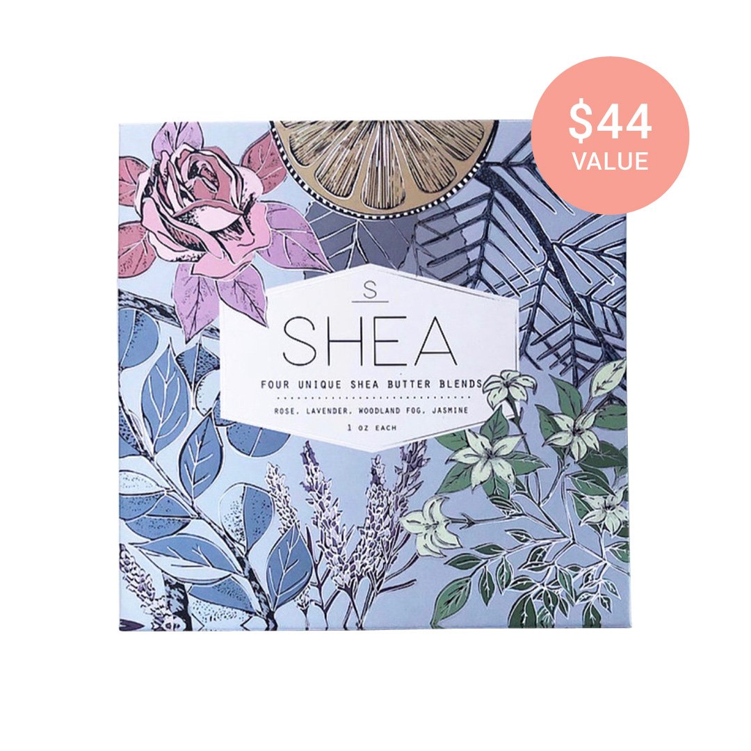 Premium Organic Shea Butter Gift Box Set - Moisturizing & Nourishing for Dry Skin - Perfect for Holidays, Birthdays & Spa Days