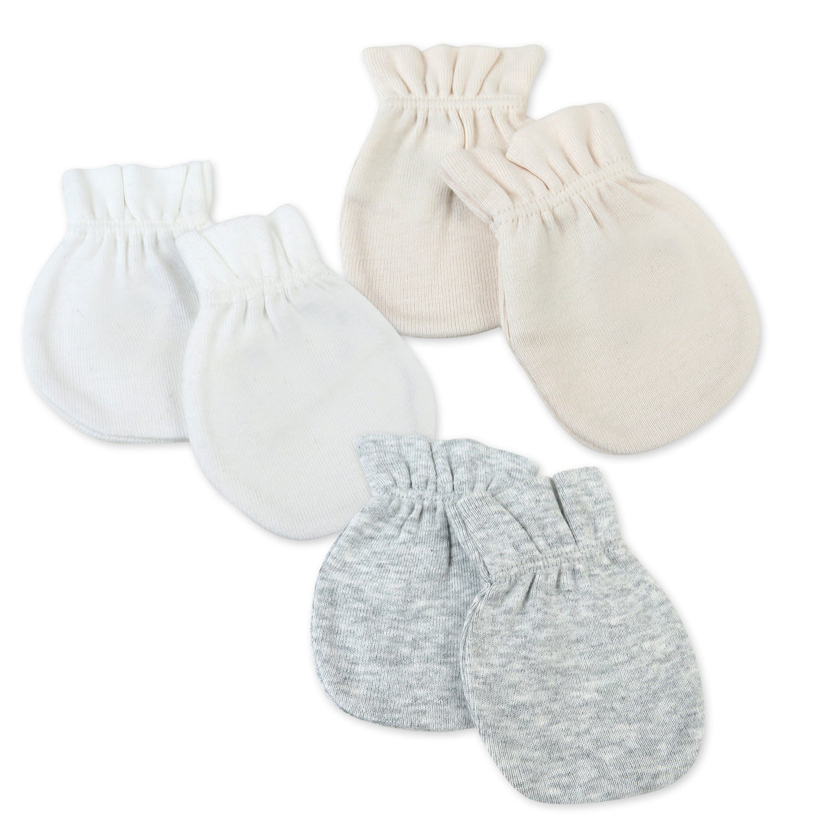 3 Pack Organic Cotton Mitts - Natural Ombre Color for Spa, Baby Care & Exfoliation | Soft & Eco-Friendly Hand Protection