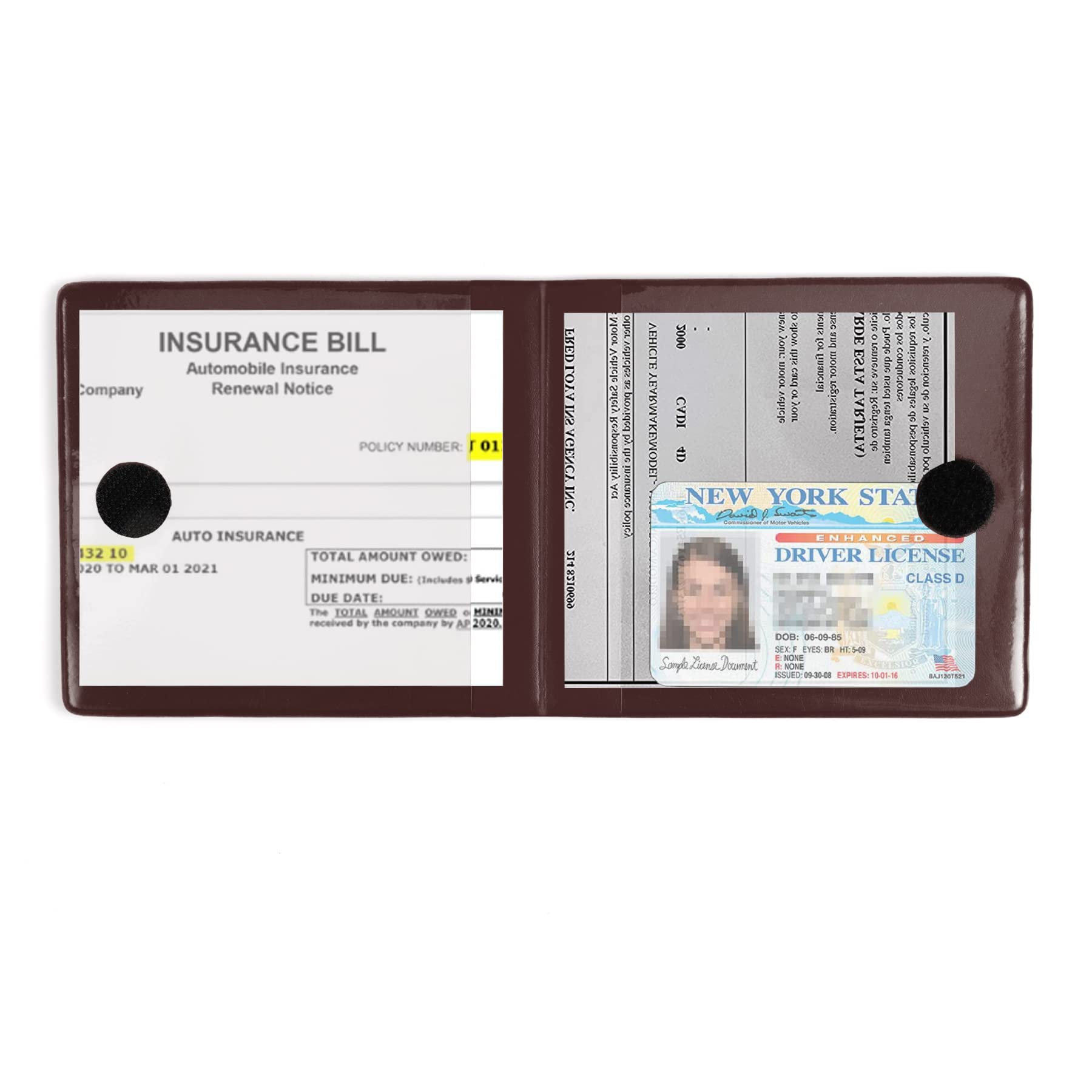 UYYE Car Registration and Insurance Card Holder - 2 Pack, Vehicle Glove Box Organizer for Documents, Cards, and License - Perfect for Car Interior Accessories and Road Trip Essentials