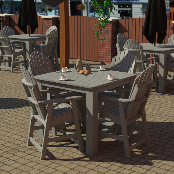 Premium Muskoka 5-Piece Square Counter Bistro Dining Set - Outdoor Patio, Garden, Deck & Poolside Furniture for Relaxing Meals