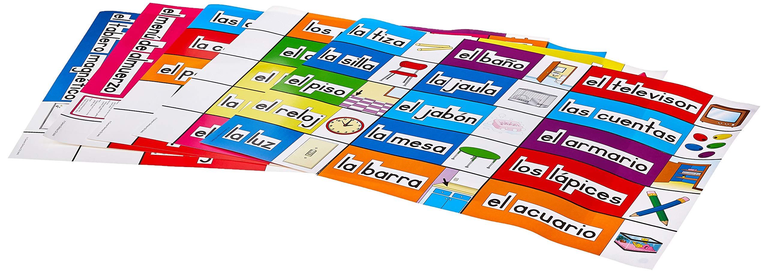 Spanish Classroom Labels Bulletin Board Set for Print-Rich Learning (3440) - Perfect for Bilingual Education & ESL Classrooms