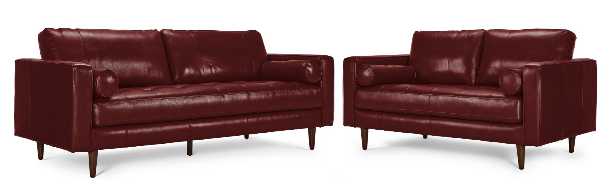 Bari Leather Sofa and Loveseat Set - Premium Genuine Leather Living Room Furniture for Home & Office - Modern Sectional Couch with Fire-Resistant Fabric - Perfect for Family Gatherings, Movie Nights & Relaxation