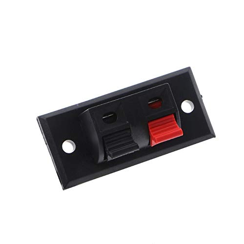 5Pcs 2-Position Push-in Spring Loaded Audio Speaker Terminal Connectors - High-Quality Panel Mount Jacks for Home Theater & Professional Sound Systems