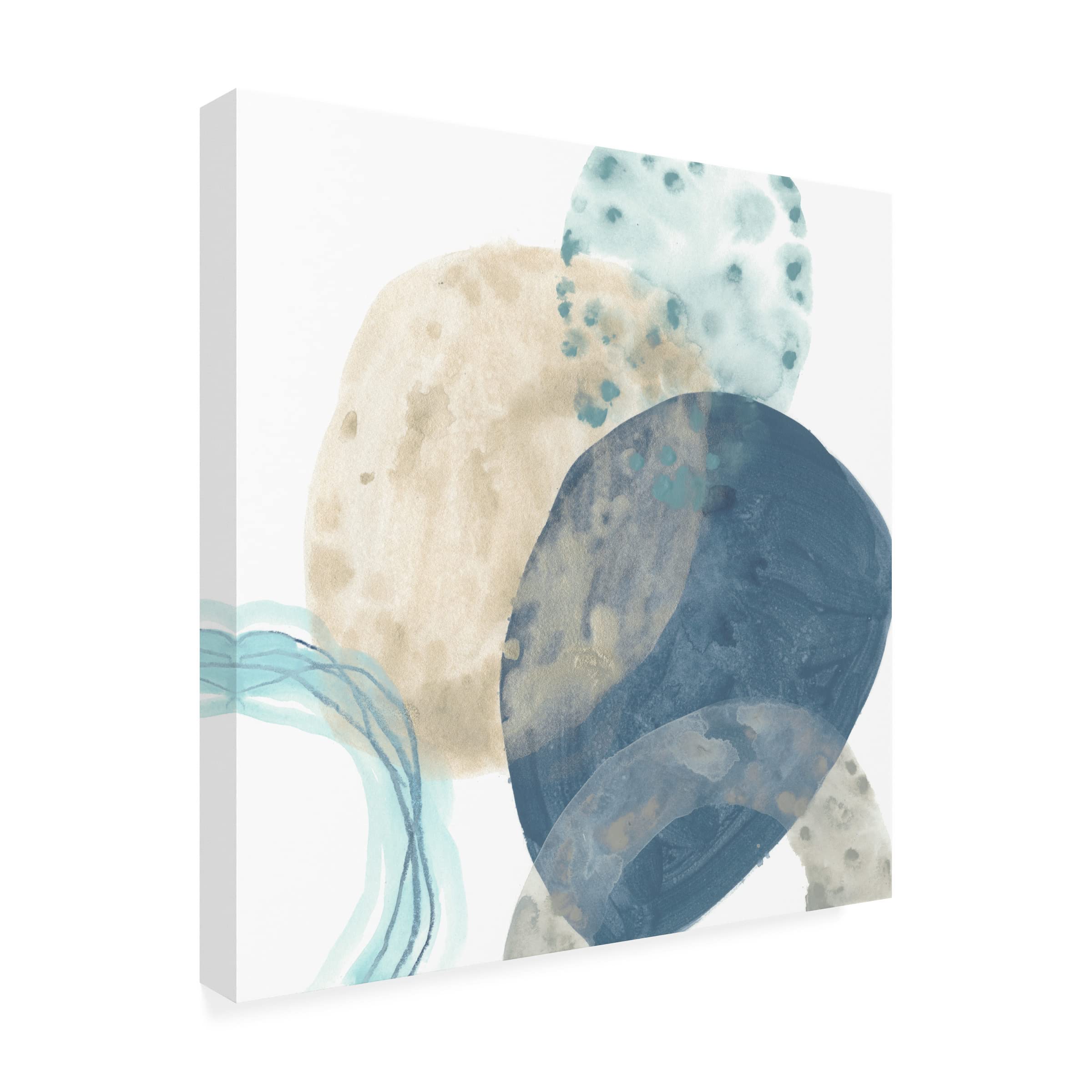 Trademark Fine Art 'Circlet I' Canvas Wall Art by June Erica Vess - Modern Abstract Painting for Living Room, Bedroom & Office Decor