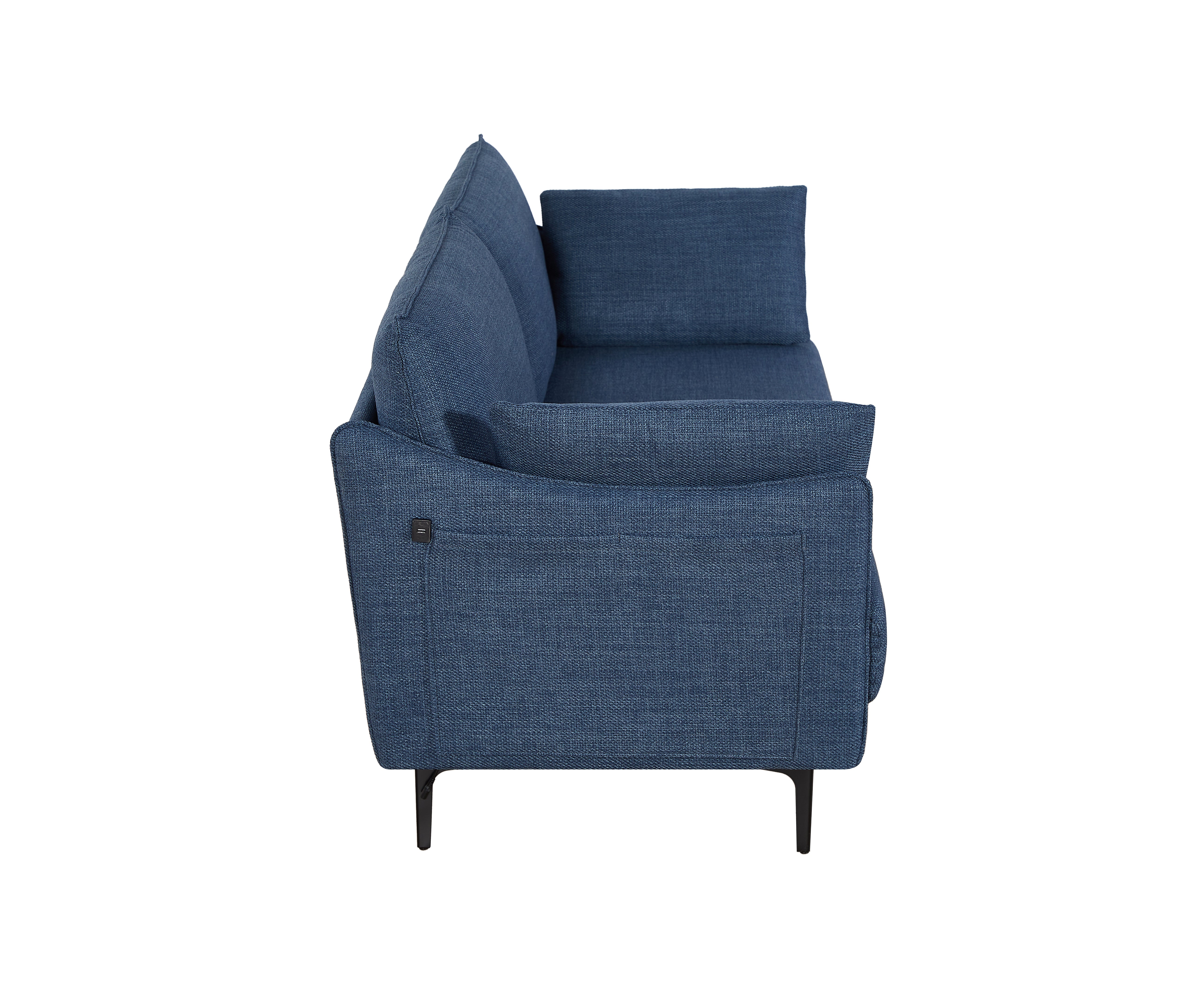 2.5 Seater Modern Sofa with USB Charging Port & Metal Legs - Perfect for Living Room, Bedroom, Office - Includes 2 Comfort Pillows | Home Decor, Small Space Furniture, Cozy Seating Solution