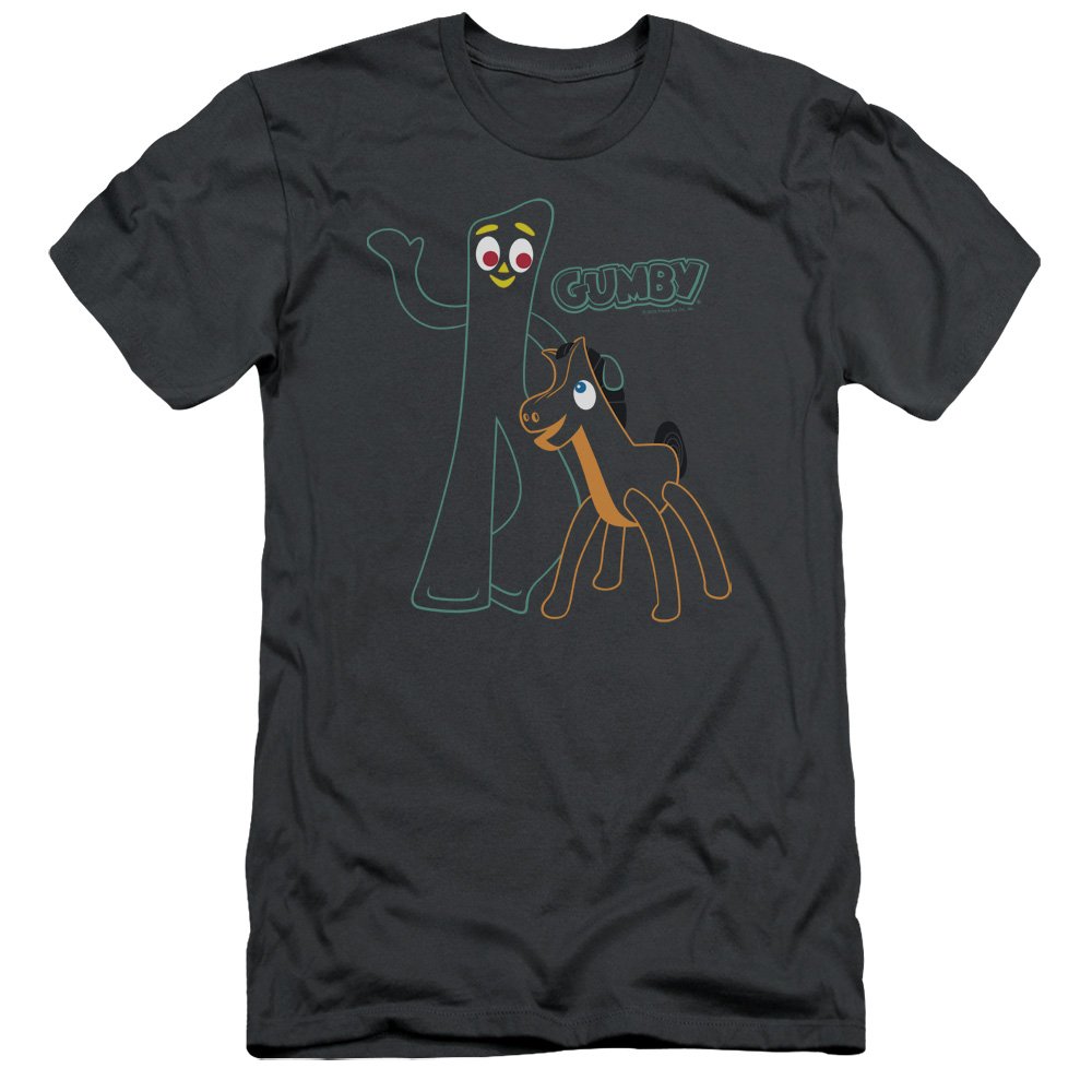 Gumby Outlines Slim Fit Unisex T-Shirt for Men & Women - Casual Wear, Graphic Tees for Everyday Outfits