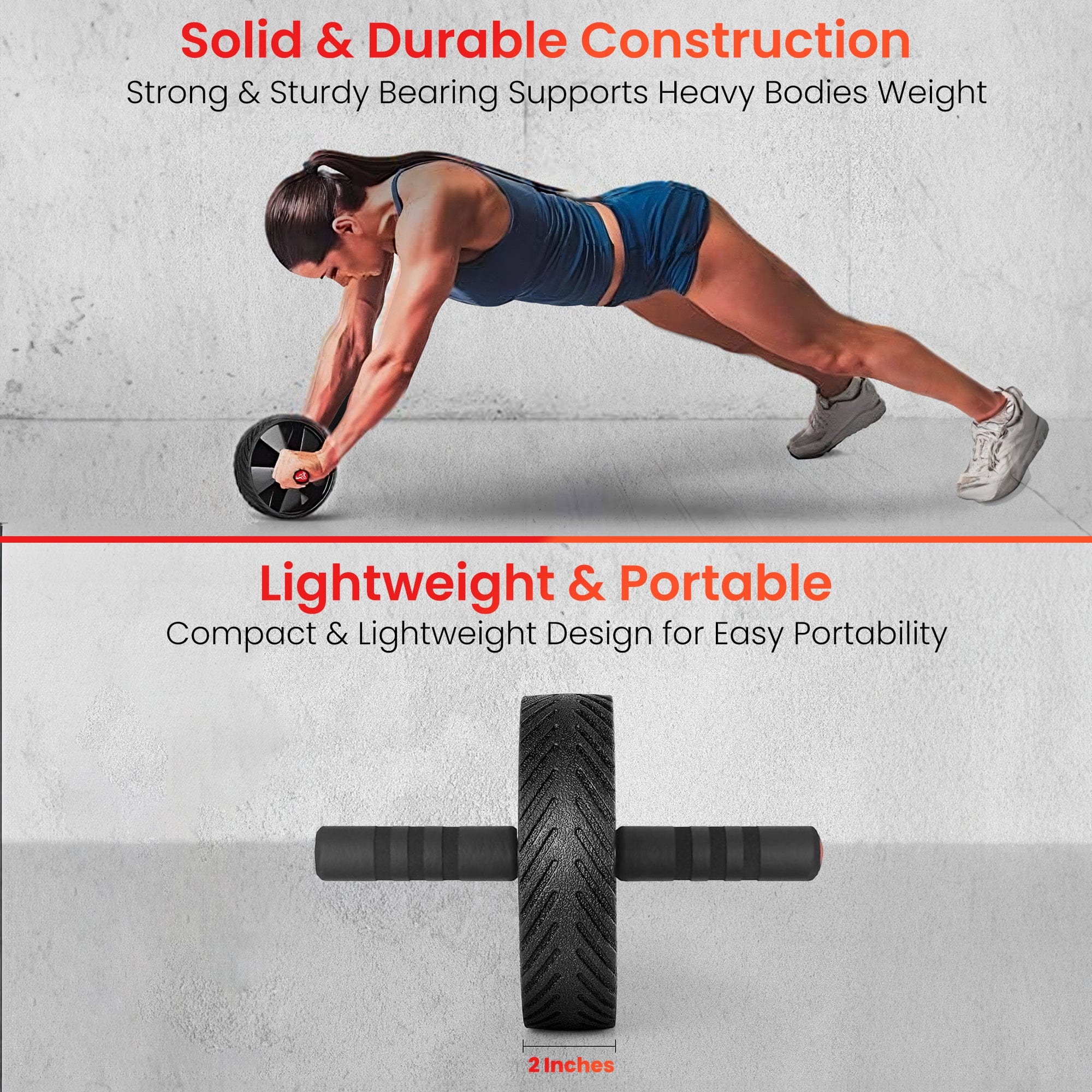 Dr Trust USA Ab Wheel Roller with Knee Pad - Professional Core Exercise Equipment for Men & Women - Full Body Workout for Abs, Arms, Back & Shoulder Strength Training - Perfect for Home Gym & Fitness Enthusiasts (Black)