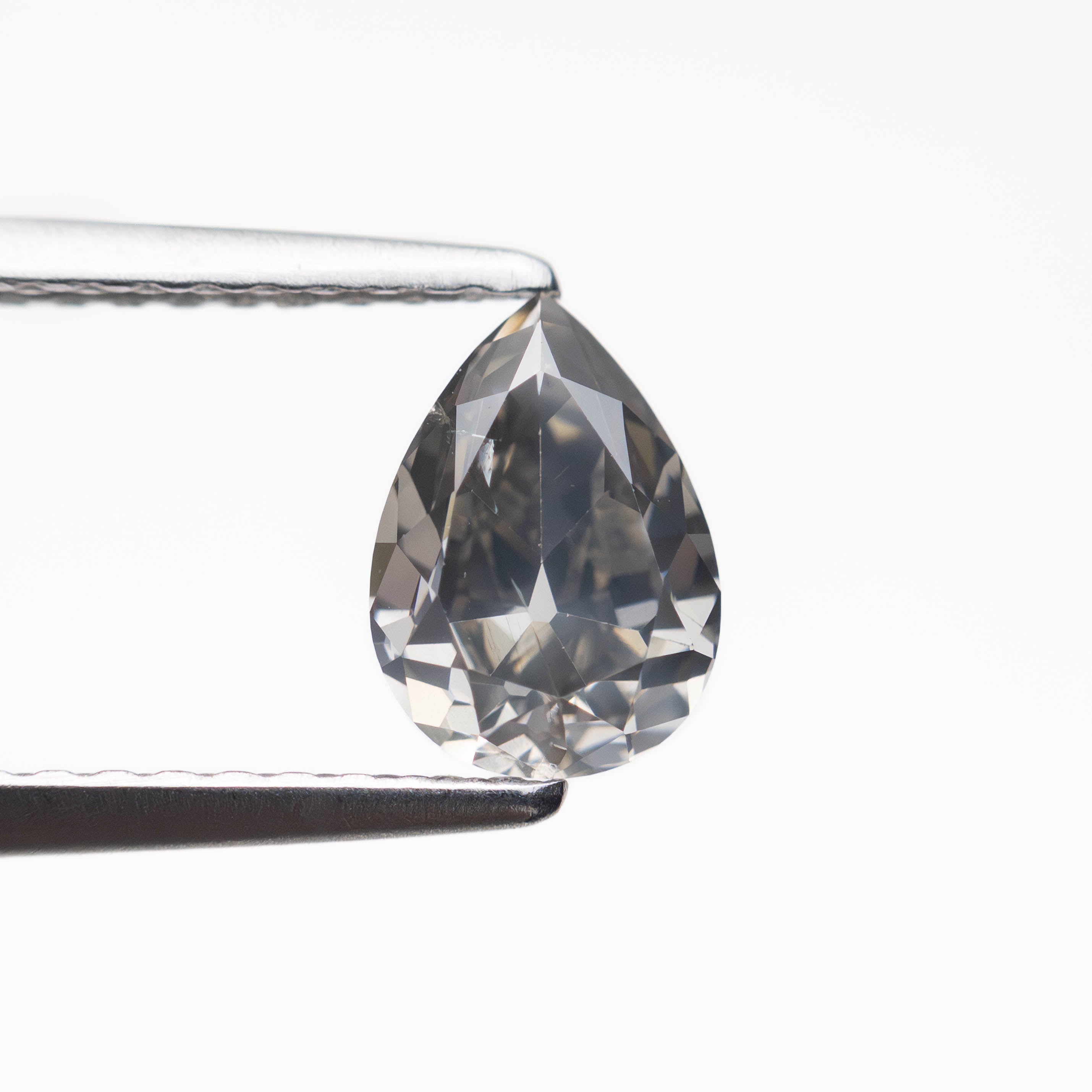 0.89ct Fancy Grey Pear Brilliant Cut Diamond - 7.13x5.10x3.39mm (24513-07) for Engagement Rings & Fine Jewelry