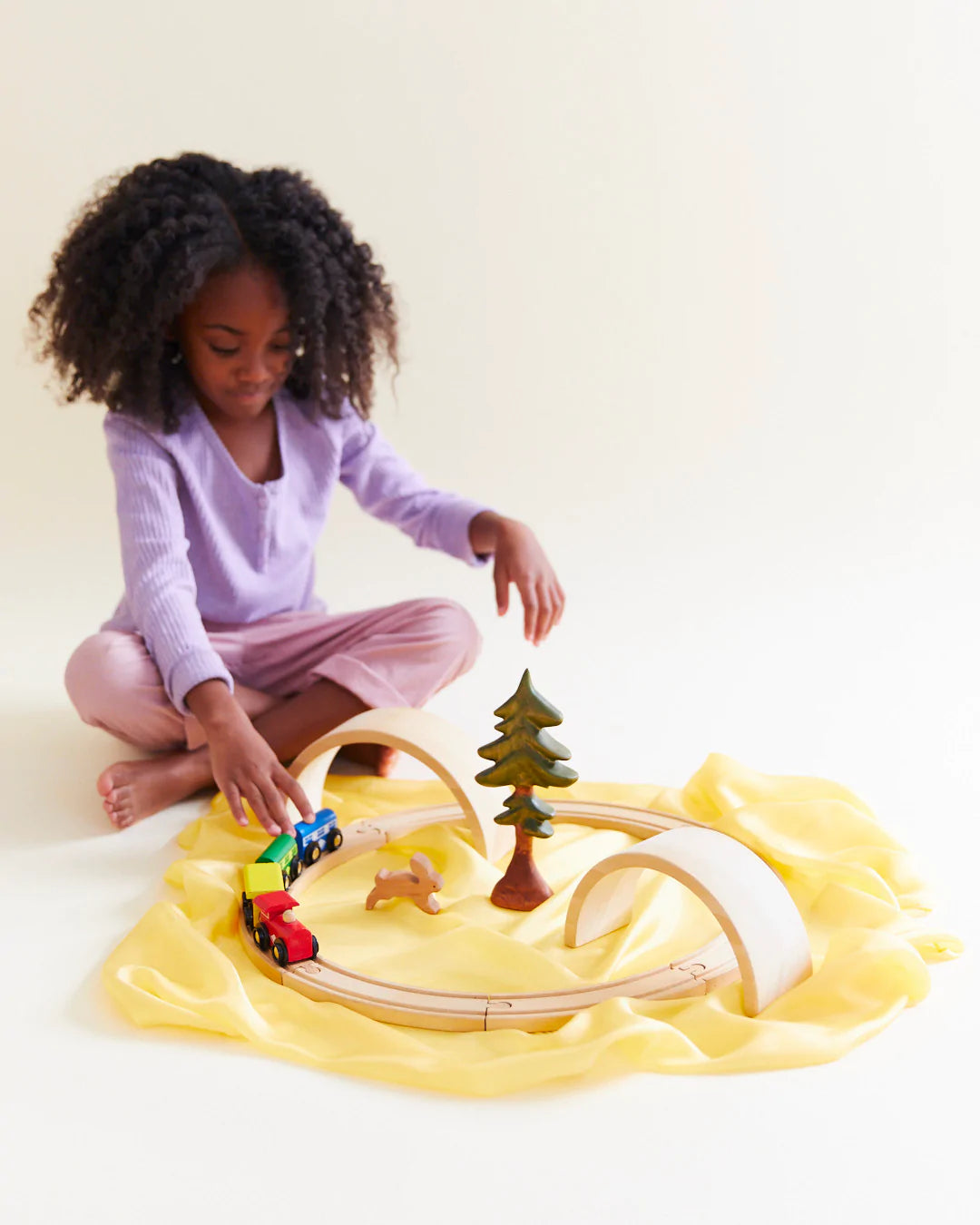 Rainbow Silk Play Scarves for Kids - 100% Natural Dye, Sensory & Imaginative Play - Perfect for Dress-Up, Dancing, and Storytelling