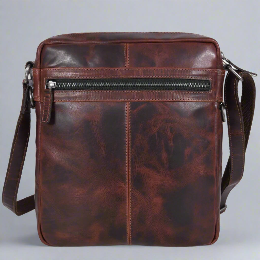 Premium Manhattan Leather Satchel - Genuine Buffalo Leather Crossbody Bag for Men & Women | Stylish Everyday Carry for Work, Travel & Casual Outings