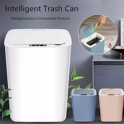 14L Smart Induction Trash Can - Automatic Motion Sensor Dustbin for Kitchen, Bedroom & Bathroom | Touchless Electric Waste Bin with Odor Control | Ideal for Home, Office & Indoor Use (Pink)