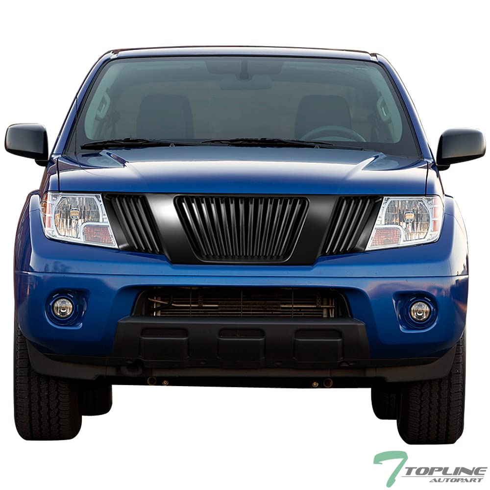 2005-2008 Nissan Frontier & 2005-2007 Pathfinder Matte Black Vertical Front Bumper Grille Replacement - Off-Road Style Upgrade for Truck & SUV Protection