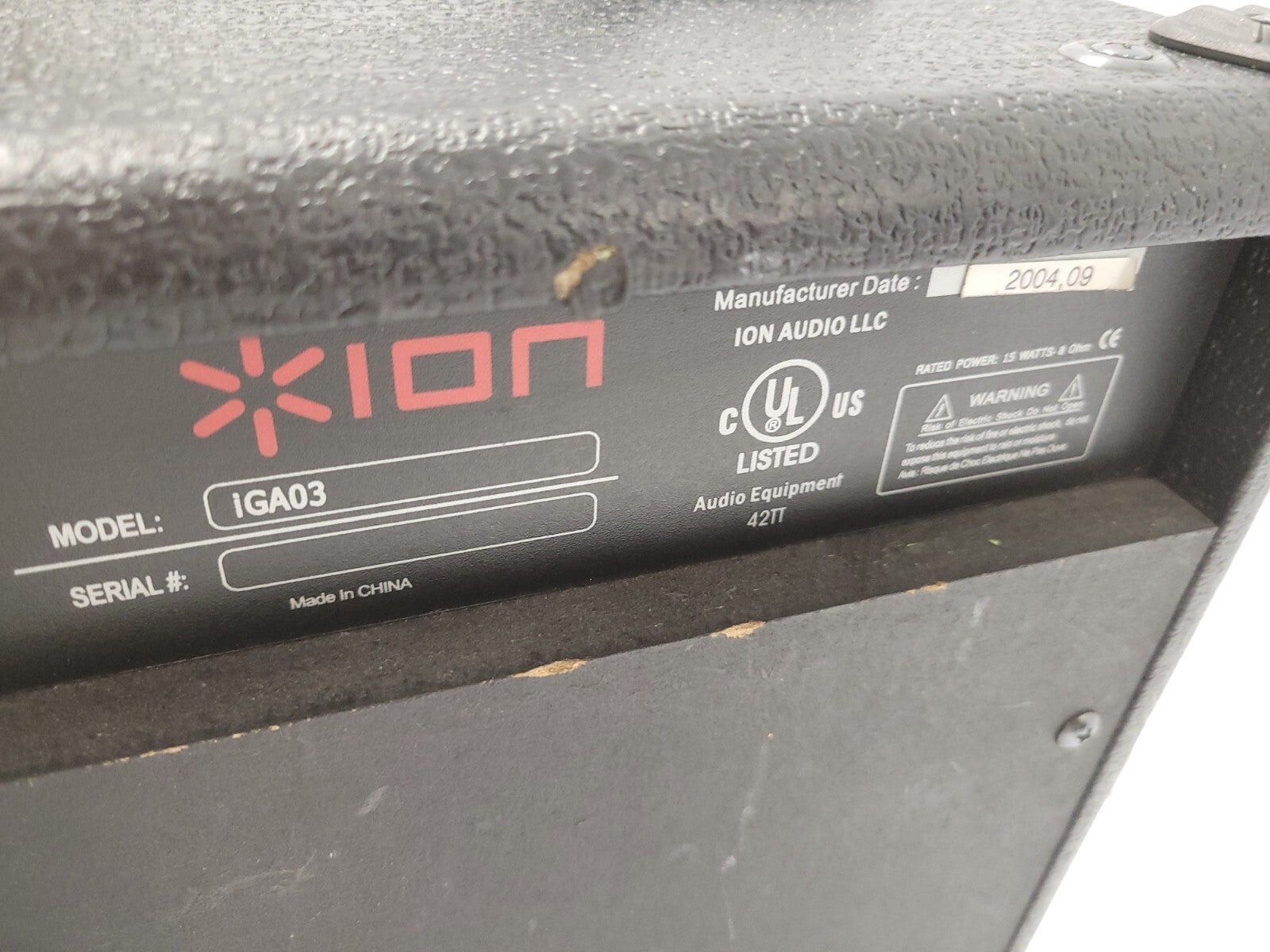 ION IGA03 30W Electric Guitar Amplifier with 3-Band EQ - Perfect for Home Practice, Studio Recording & Live Performances