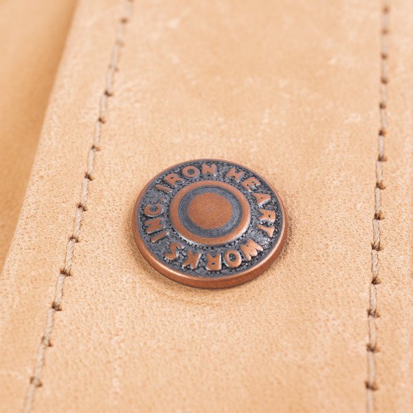 Iron Heart Horsehide Western Shirt - The Pale Rider in Natural Leather - Perfect for Cowboy Style, Western Fashion & Vintage Outfits