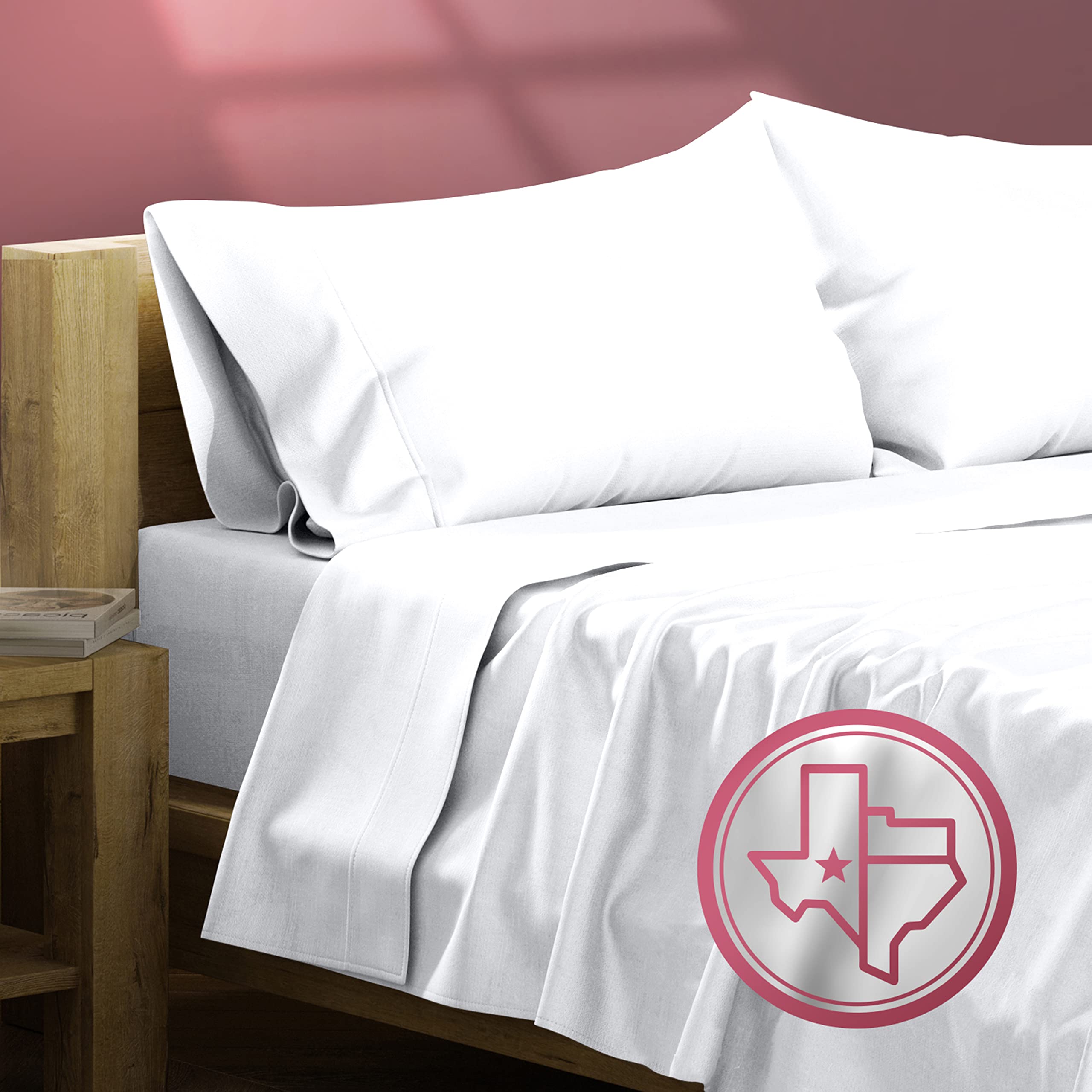 Luxury 100% Egyptian Cotton Queen Sheet Set - 800 Thread Count, 4-Piece Cooling Hotel Quality Bed Sheets for Queen Size Bed with Deep Pockets | Soft, Breathable & Wrinkle-Resistant | Perfect for Hot Sleepers, Guest Rooms & Upscale Bedroom Decor