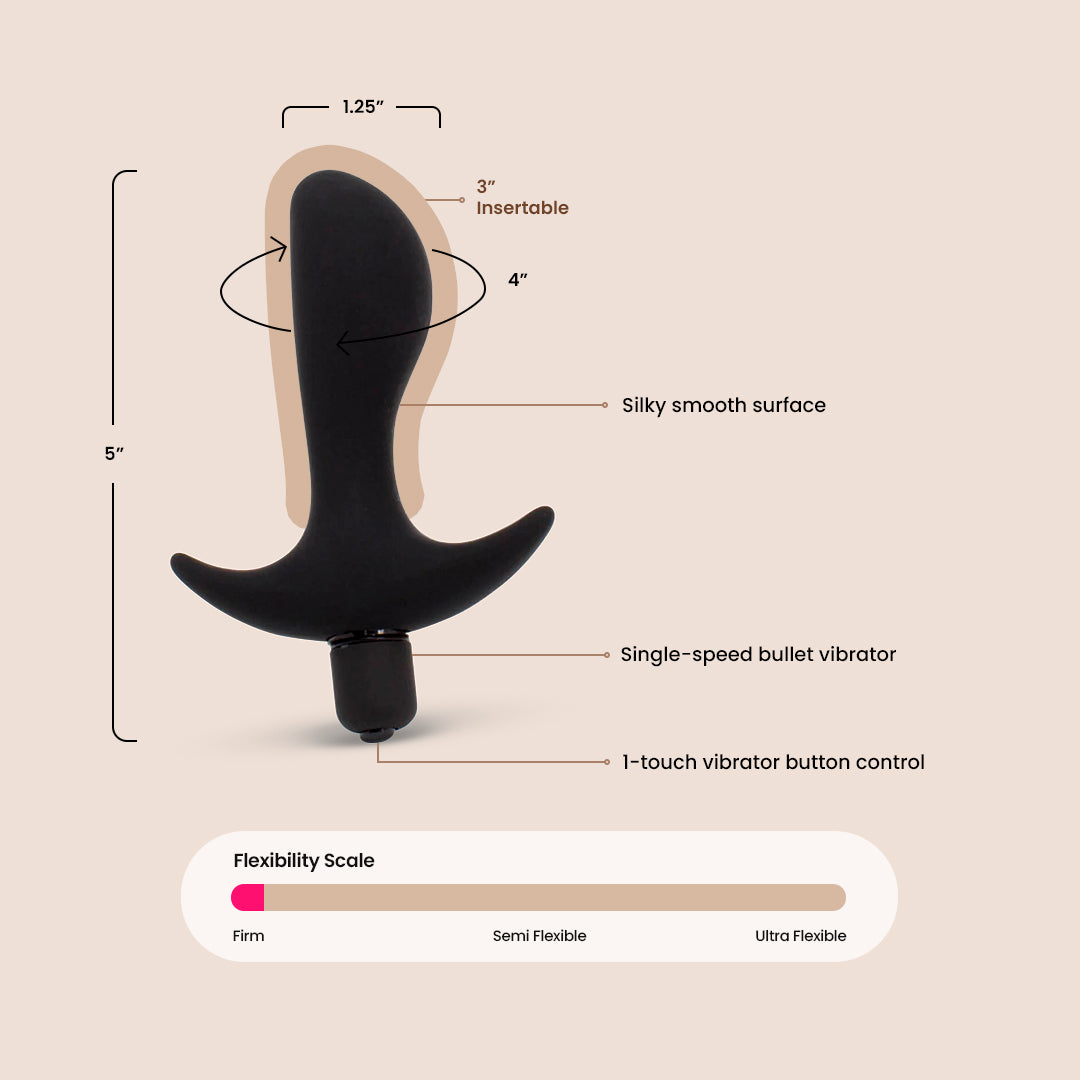 Anal Fantasy Vibrating Prostate Massager - Perfect Plug for Men's Pleasure | Remote Control, Waterproof & Rechargeable | Ideal for Couples Play & Solo Stimulation