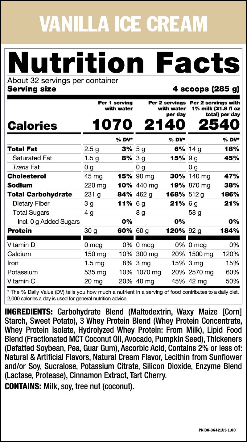 Mutant Mass Extreme - High-Calorie Weight Gainer for Muscle Growth & Bodybuilding | Perfect for Post-Workout Recovery & Bulking Season