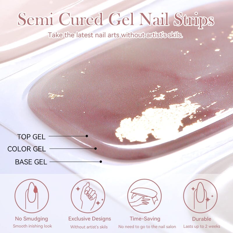 20 Pack Semi Cured Gel Nail Strips Kit - Trendy Designs N021-N040 for DIY Salon-Quality Manicures at Home | Perfect for Parties, Weddings & Everyday Wear