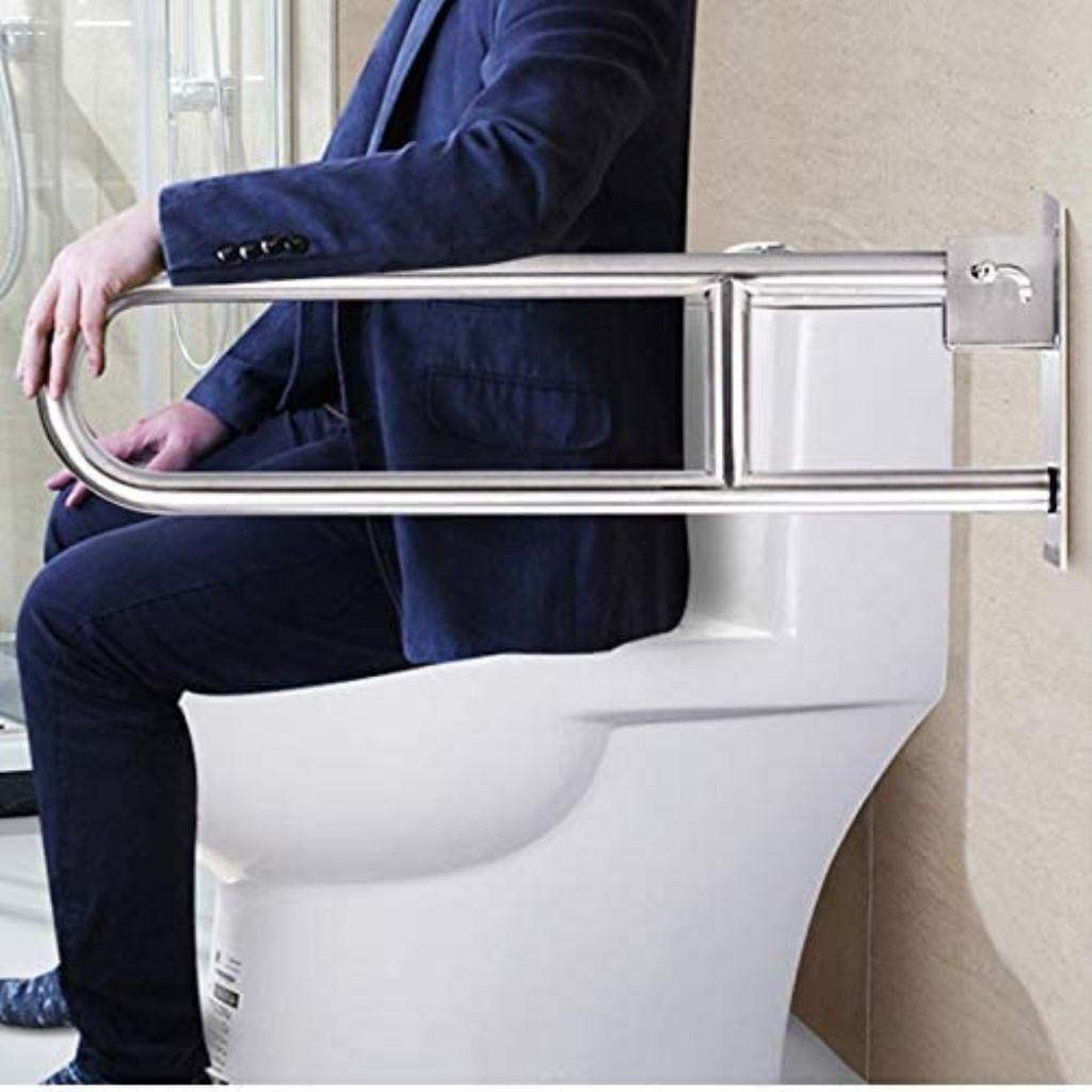 Wall-Mounted Folding Bathroom Safety Handrail - Anti-Slip Grab Bar for Elderly, Disabled & Pregnant Women | ADA Compliant Shower Handle & Towel Rail | Perfect for Barrier-Free Bathrooms & Accessible Homes