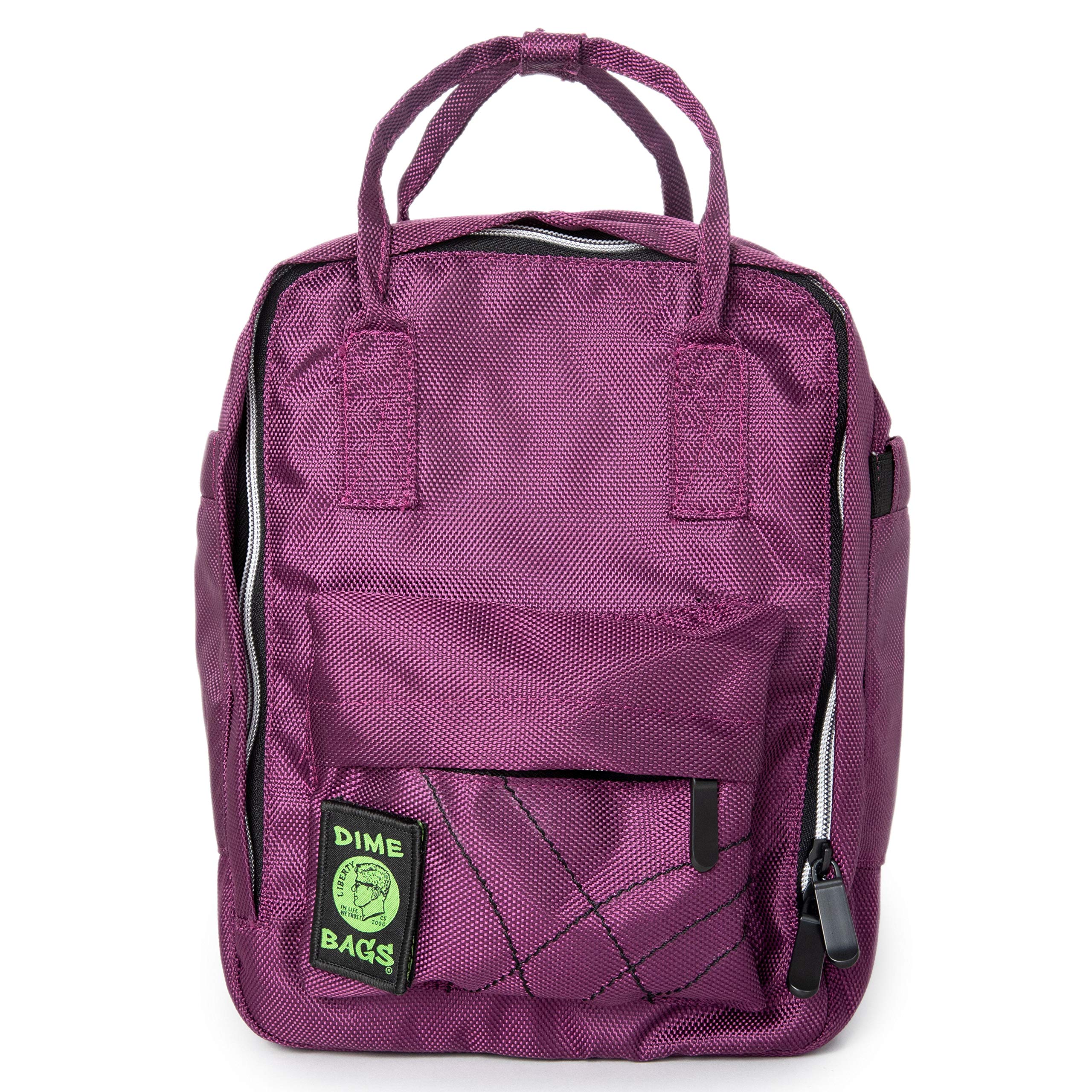 DIME BAGS Mini Backpack - Water Resistant Small Travel Backpack for Women & Men - Lightweight Hiking Daypack for Outdoor Adventures, Gym, School & Work (Plum)