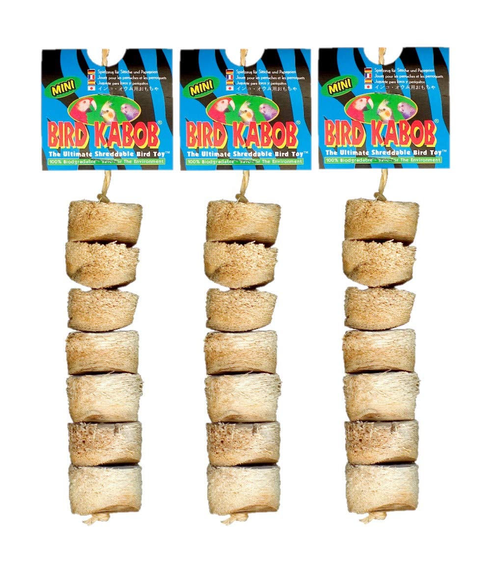 Colorful Shreddable Parrot Chew Toys - Mini Size (3 Pack) - Fun Enrichment for Small Birds Like Cockatiels & Lovebirds - Cage Play & Stress Relief