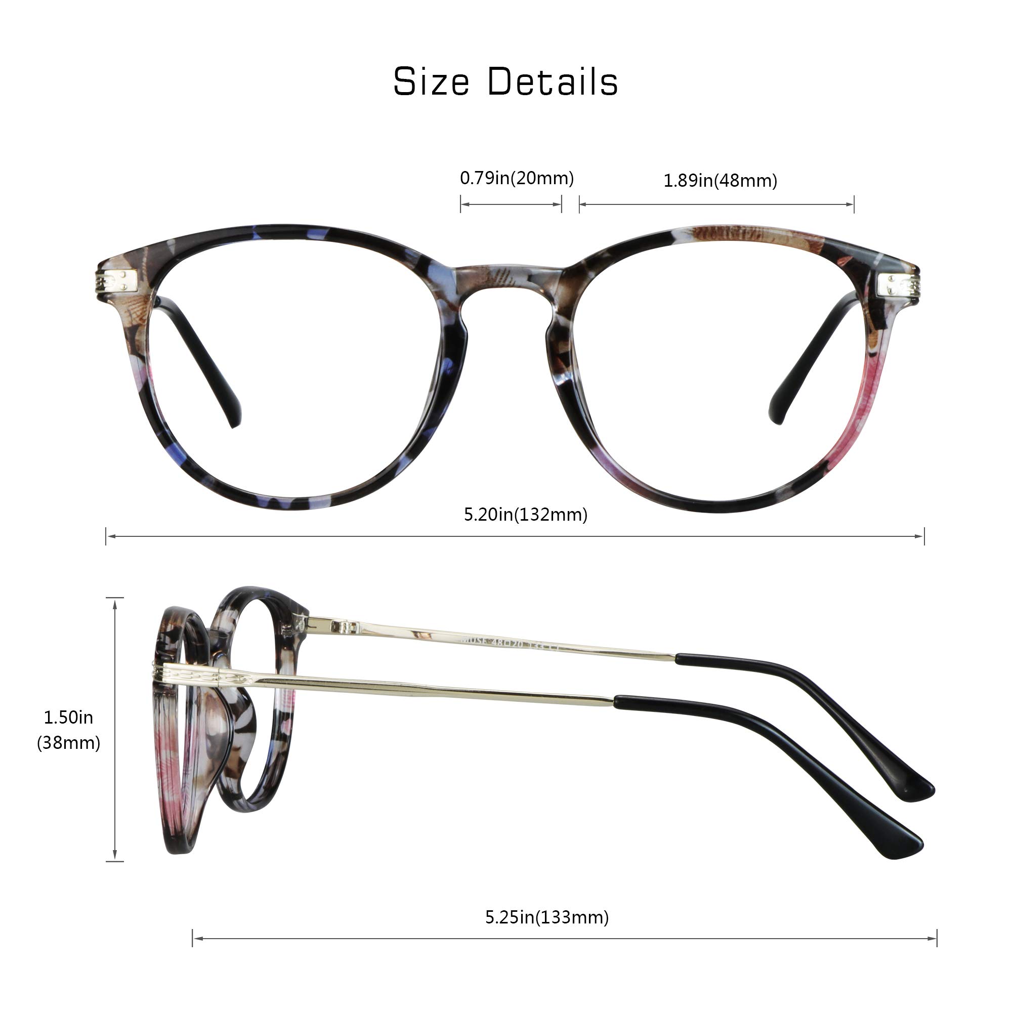 VisionGlobal Blue Light Blocking Glasses for Women - Anti-Eyestrain Computer & Reading Glasses with Stylish Frame & Anti-Glare Coating - Perfect for Office Work, Gaming & Screen Time