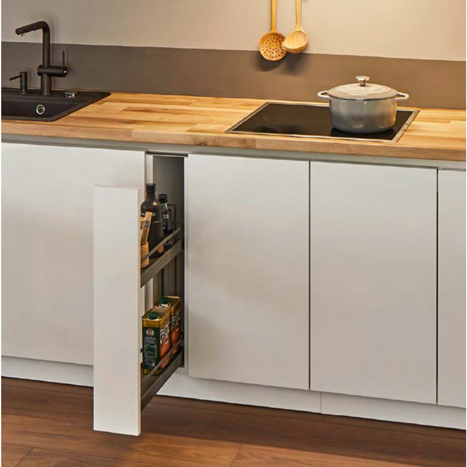 2-Tier No. 15 Pull Out Kitchen Organizer - Perfect for Spice Racks, Pantry Storage & Cabinet Organization