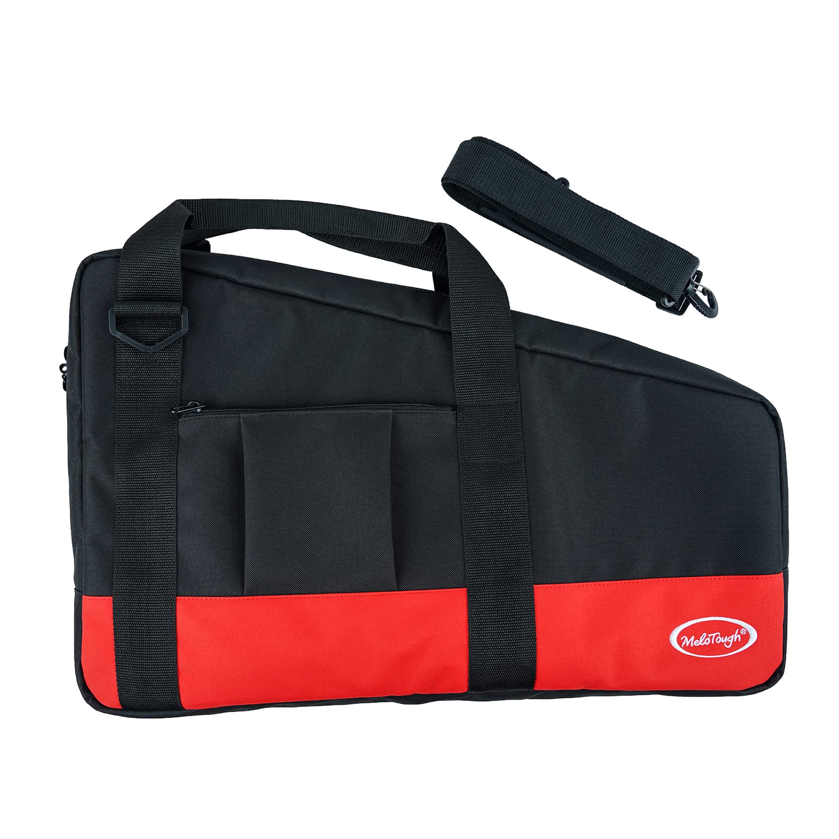**Heavy Duty Framing Nail Gun Tool Bag with Extra Storage Pockets & Shoulder Strap - Fits Hitachi NR83A (Red) - Perfect for Carpenters, Contractors & DIY Projects**