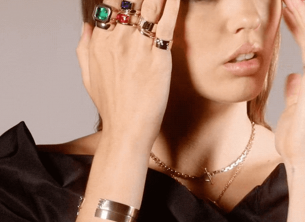 Citrine Gap Band Ring with Baguettes - Size 6.5 - Elegant Jewelry for Women, Perfect for Weddings, Anniversaries & Special Occasions
