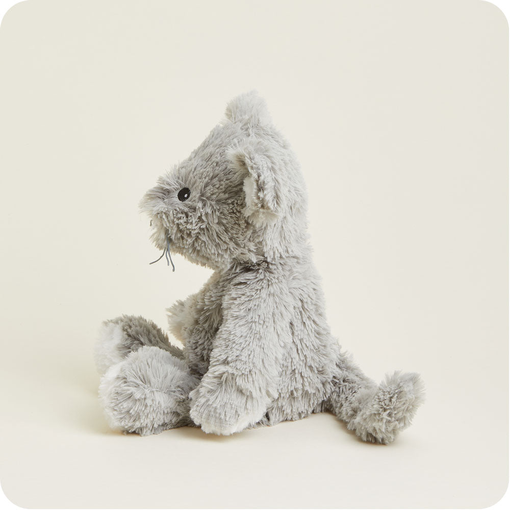 Weighted Heated Gray Stuffed Animal Mouse - Warmies Plush Toy for Stress Relief & Comfort - Perfect for Anxiety Relief, Warmth, and Relaxation at Home or Office