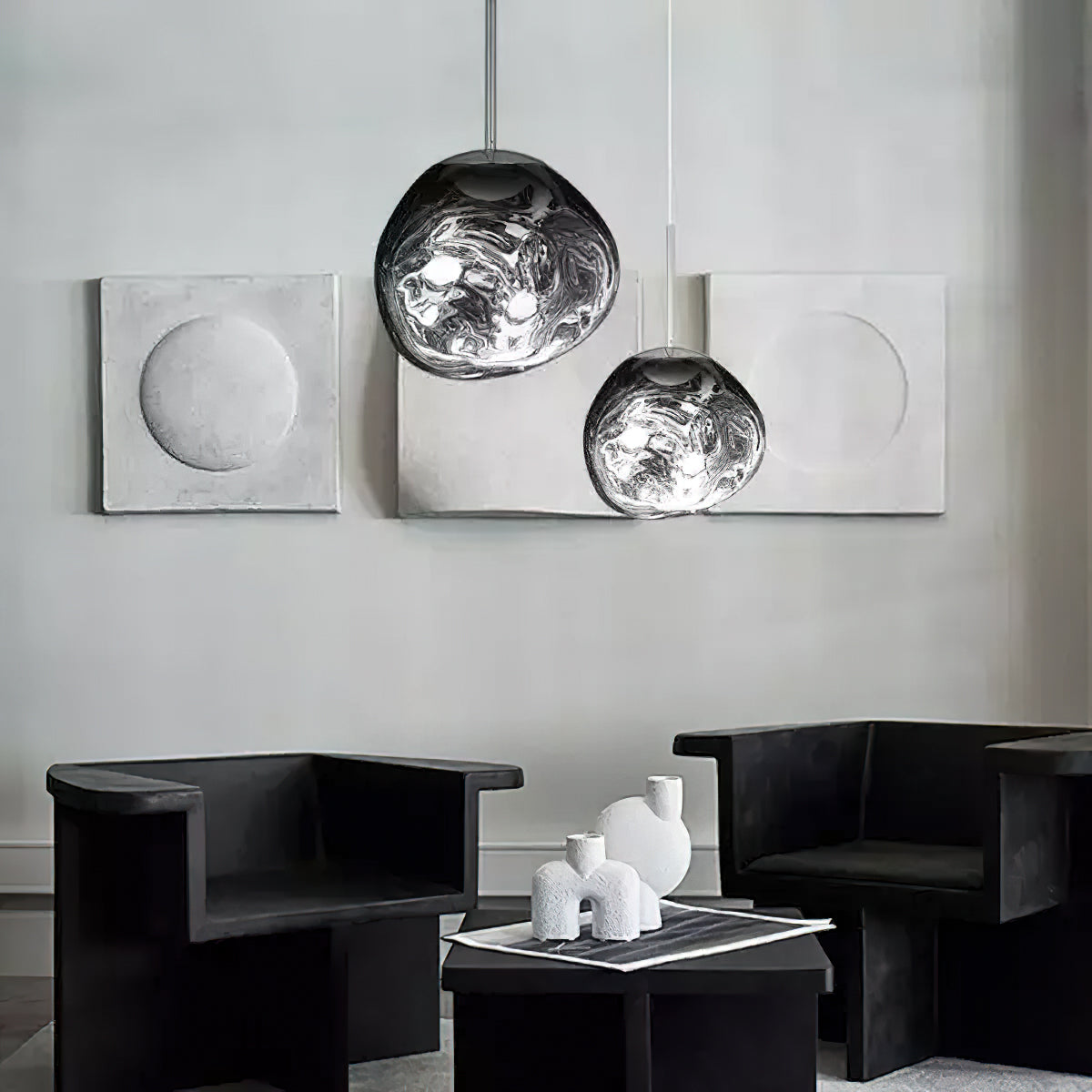 Lava Pendant Light Fixture - Modern Volcanic Glass Ceiling Lamp for Dining Room, Kitchen Island & Bedroom Lighting Decor