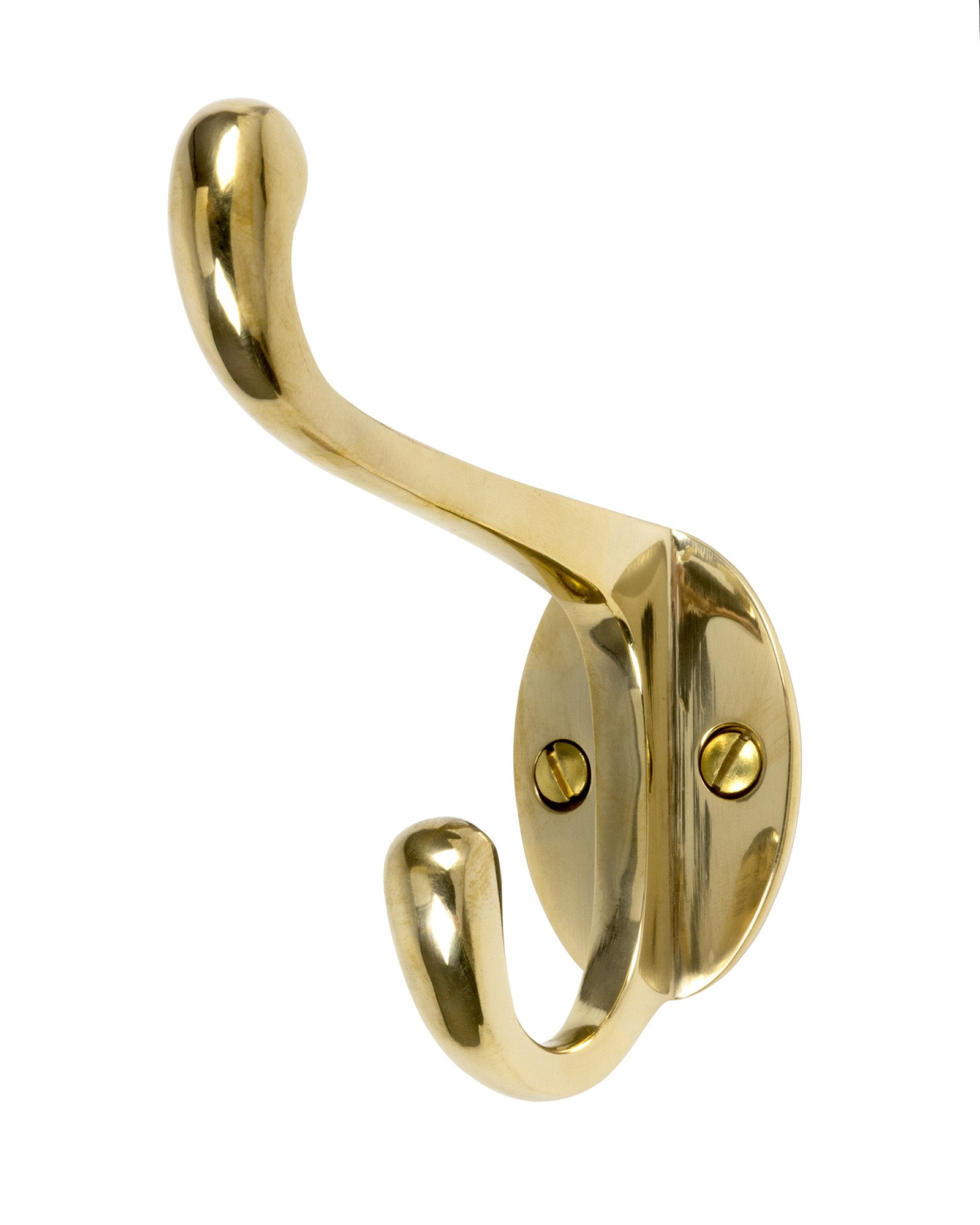Norrbacka Brass Coat Hook - Heavy Duty Wall Hooks for Hanging Coats, Hats & Bags - Rust-Resistant Entryway Organizer for Home, Office & Closet Organization