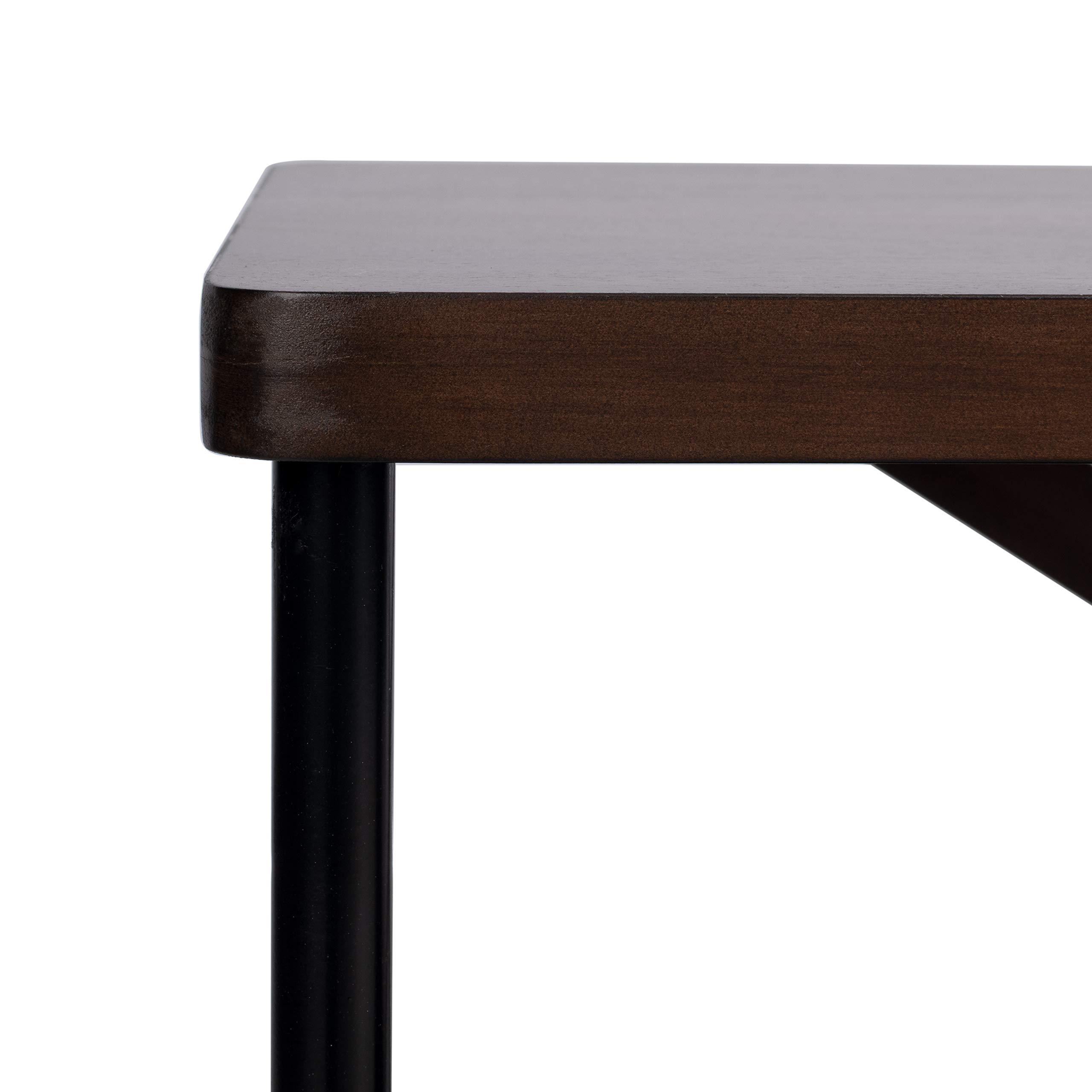 Safavieh Bruno Industrial Walnut & Black TV Stand with Storage Shelves - Modern Media Console for Living Room, Bedroom, or Home Office