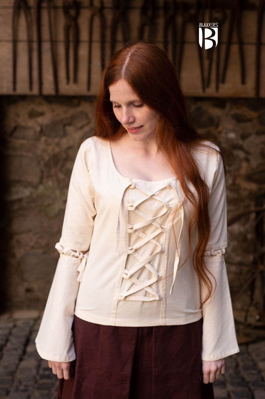 Ely Natural Women's Blouse - Elegant & Comfortable Top for Casual Wear, Office & Outings