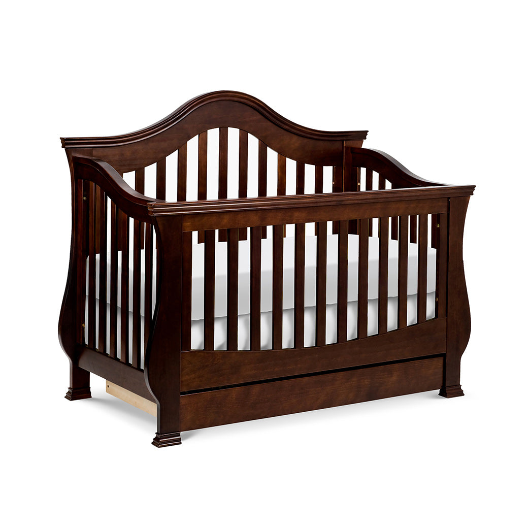 Ashbury 4-in-1 Convertible Baby Crib with Toddler Bed Conversion Kit - White Nursery Furniture for Newborn to Toddler Transition - Perfect for Modern Nursery & Kids Bedroom Decor