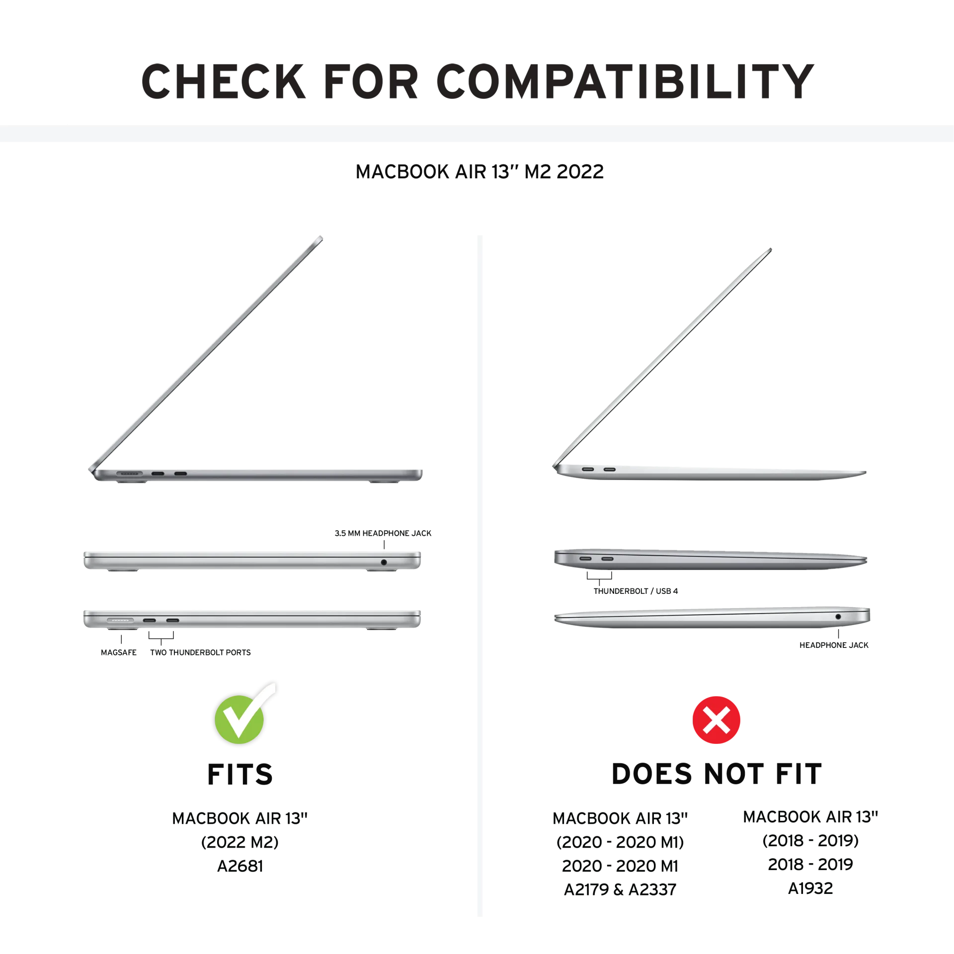 UAG U Lucent Protective Case for MacBook Air 13 M2 (2022 Model) - Ice/Black | Slim Durable Cover for Work, Travel & Everyday Use