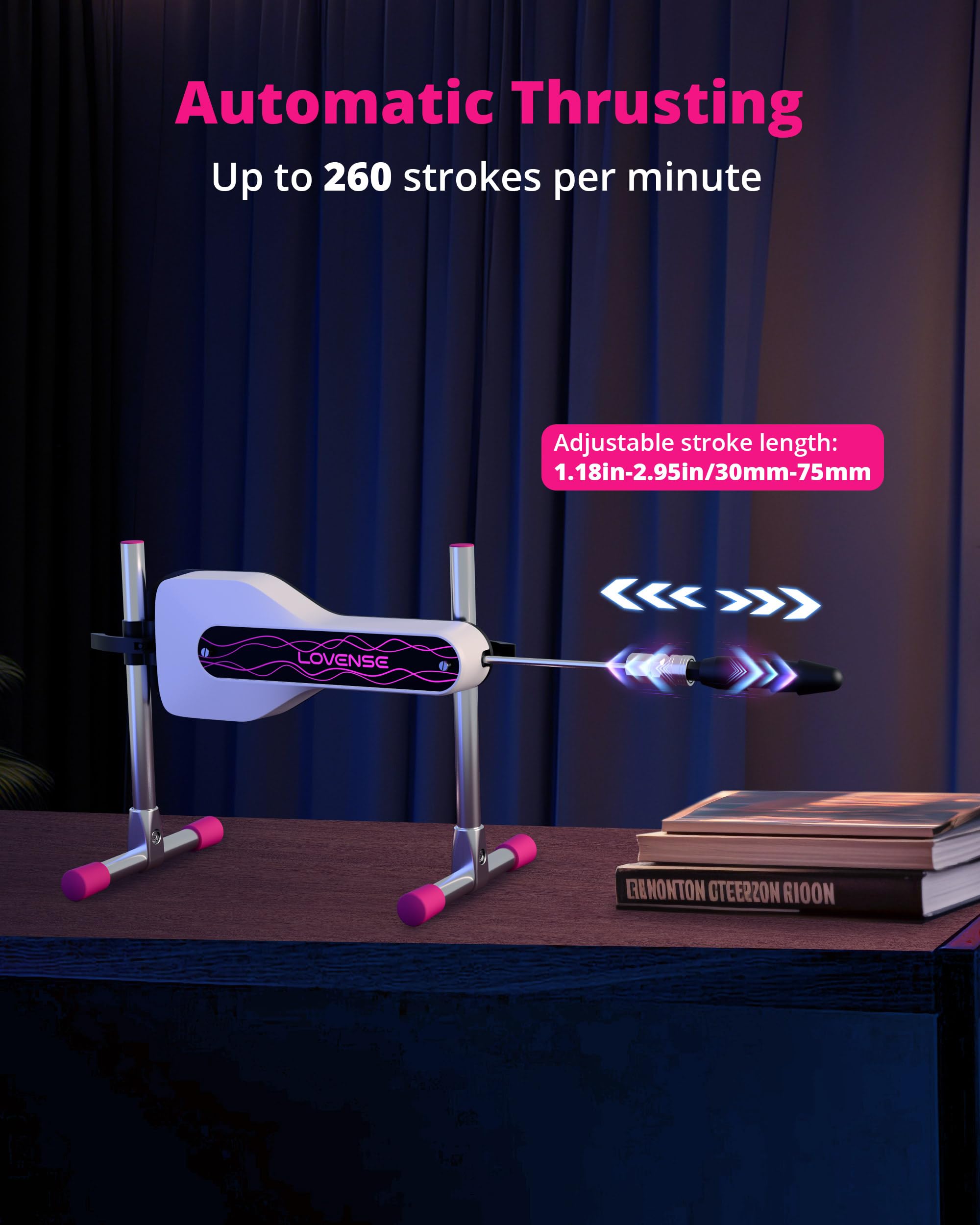 LOVENSE Mini Sex Machine - Remote Control Thrusting Adult Toy for Women, G Spot & Anal Stimulation with Dildo | Discreet Packaging | Perfect for Solo Play, Couples & Long Distance Relationships