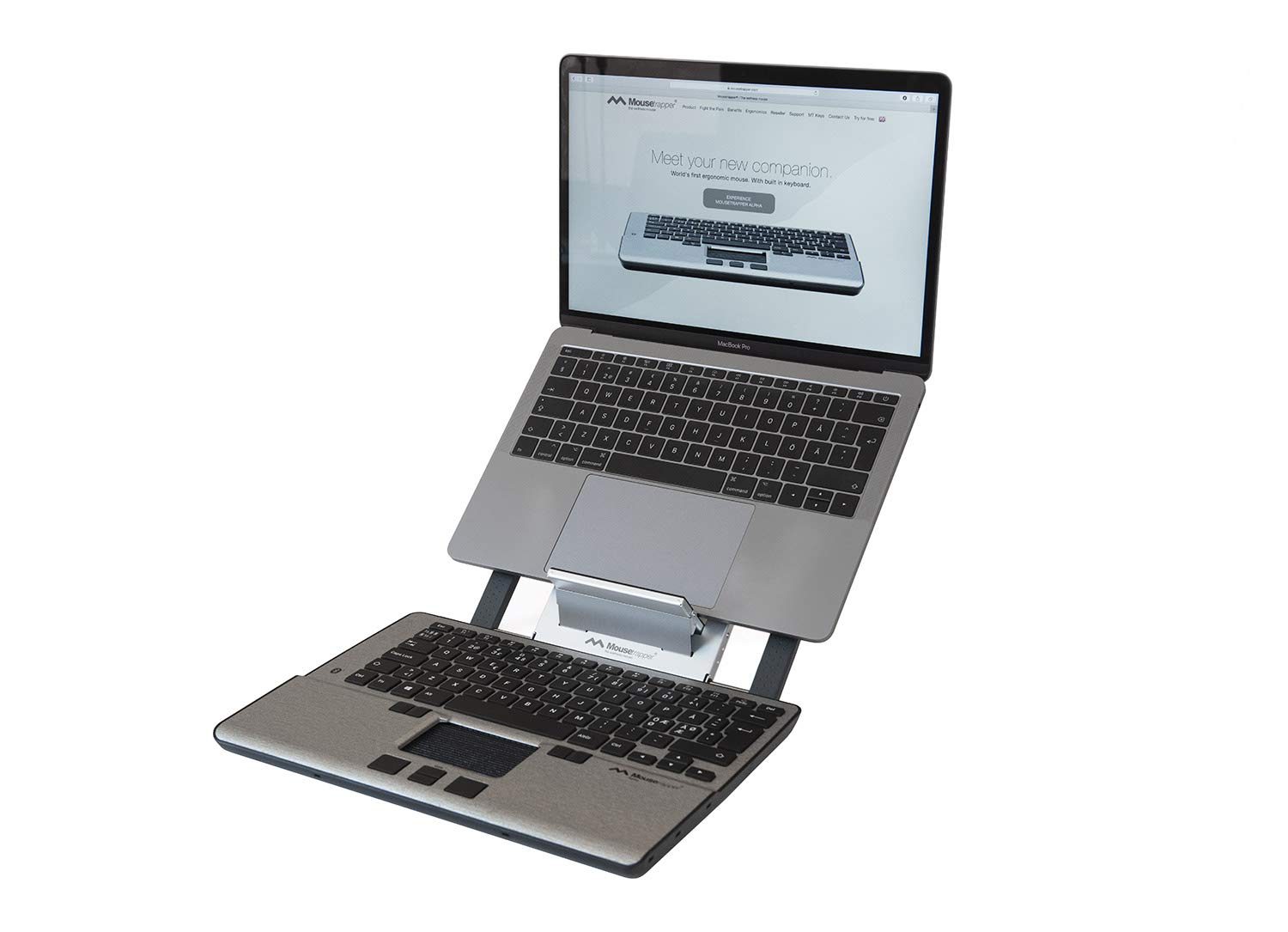 Ergonomic Slim Portable Laptop Stand for MacBook & Tablet - Adjustable Height Aluminum Computer Stand for Desk, Home Office, Travel & Coffee Shop Use