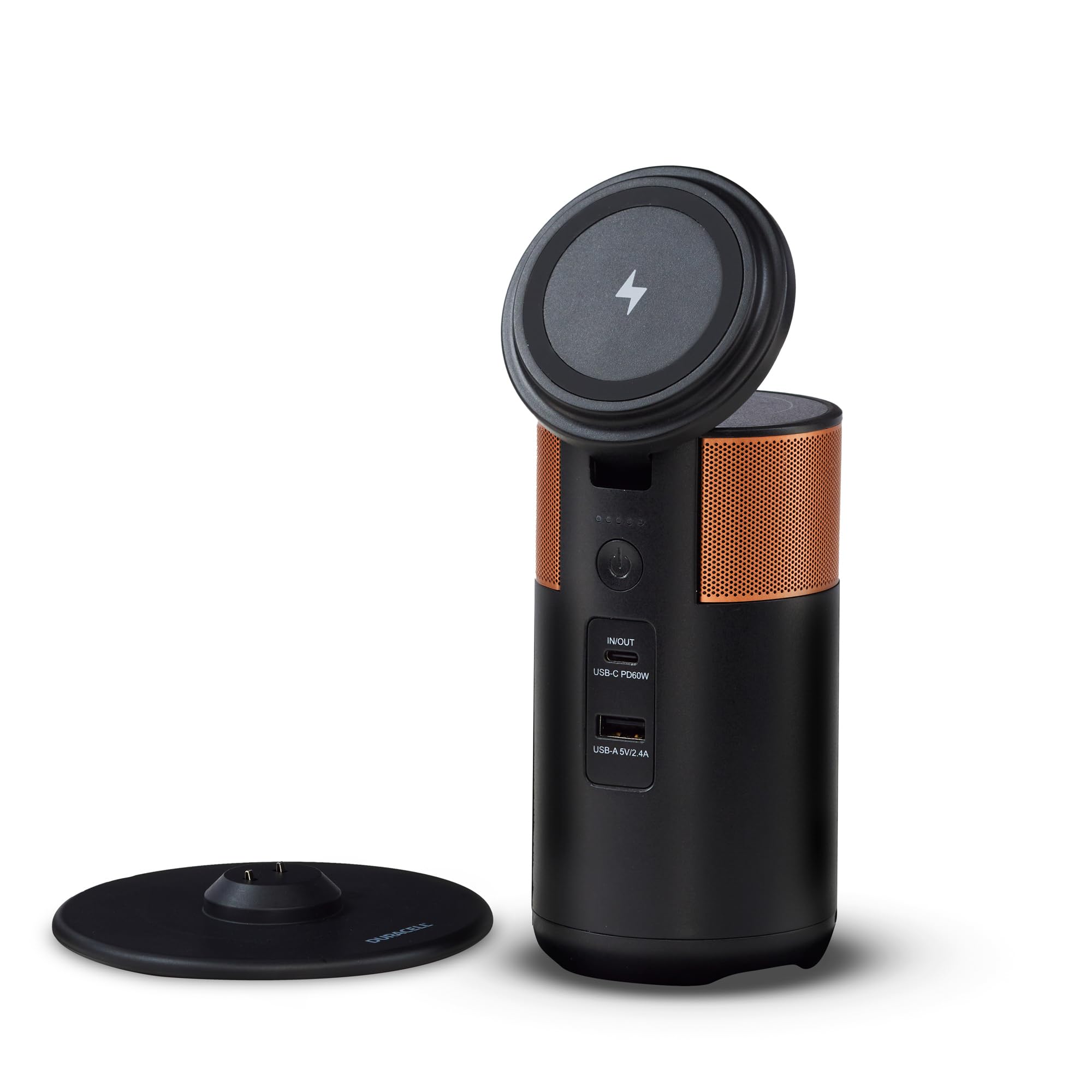 Duracell M100 Portable Power Station - Compact & Lightweight with Wireless Charging | Fast Charger for Laptops, Phones, Tablets, Smartwatches | Includes Charging Dock | Perfect for Camping, Travel & Emergency Power Backup