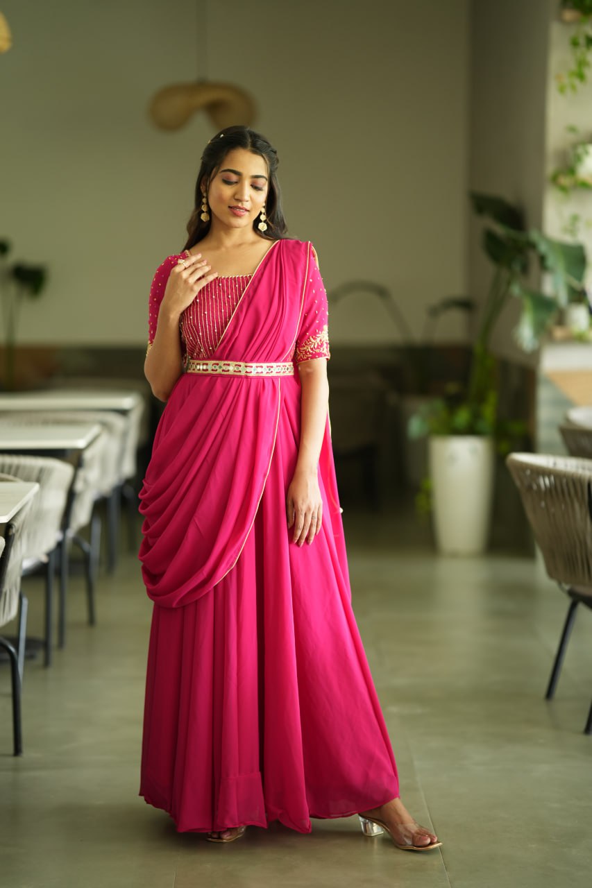 DD518 Swathi Designer Anarkali Dress for Women - Elegant Indian Party Wear, Wedding & Festive Occasion Outfit