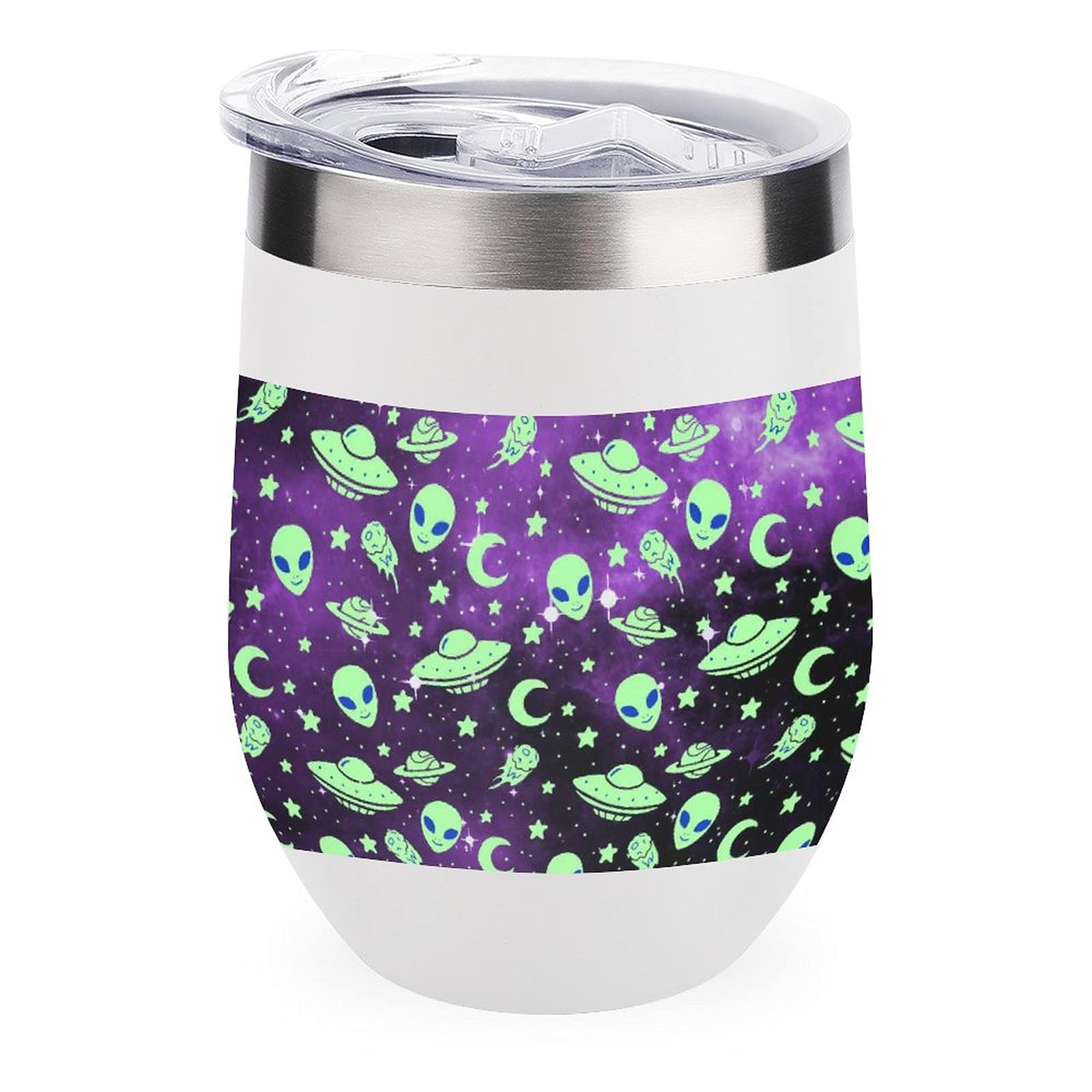 Galaxy Alien Vacuum Insulated Tumbler - Stainless Steel Travel Mug for Wine, Coffee & Drinks