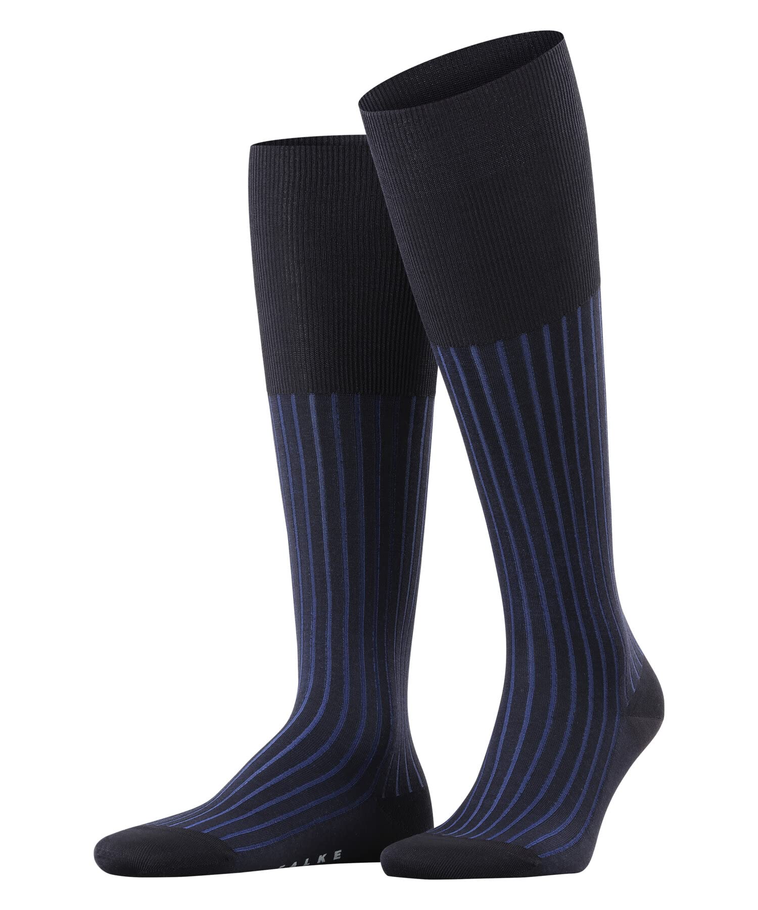 FALKE Men's Shadow Socks - Soft Cotton Crew Socks for Men in Lupine Blue (Size 9.5-10.5) - 1 Pair - Perfect for Casual Wear, Office & Everyday Comfort