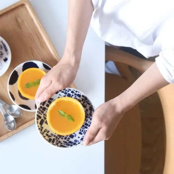 Premium Japanese Hasami Yaki Small Plate Set - 7-Piece Ceramic Dish Collection with Various Traditional Patterns | Ideal for Sushi, Appetizers & Home Decor