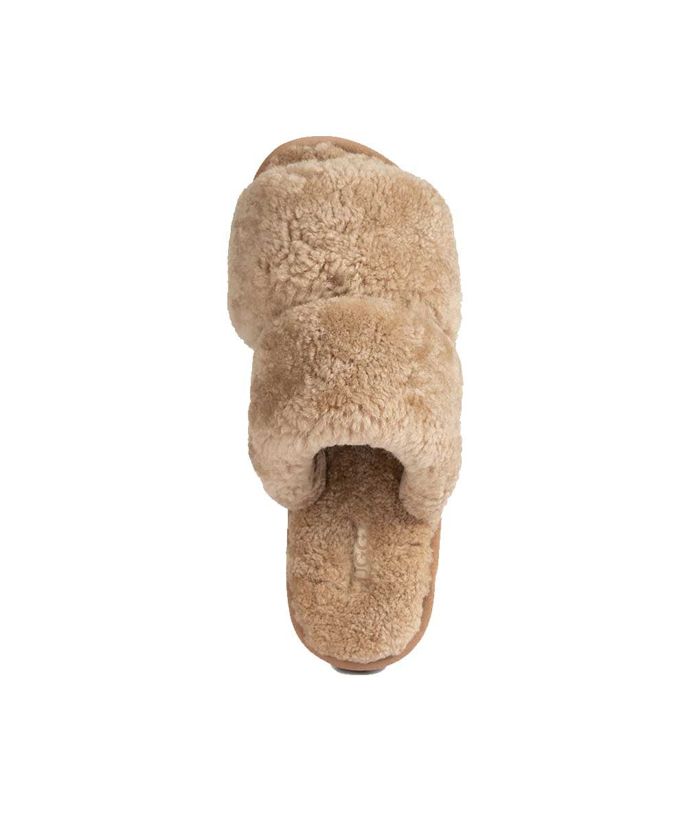 Women's UGG Donna Fluffy Slide Slippers - Cozy Indoor/Outdoor House Shoes with Soft Fleece Lining for Winter Comfort, Lounge & Casual Wear