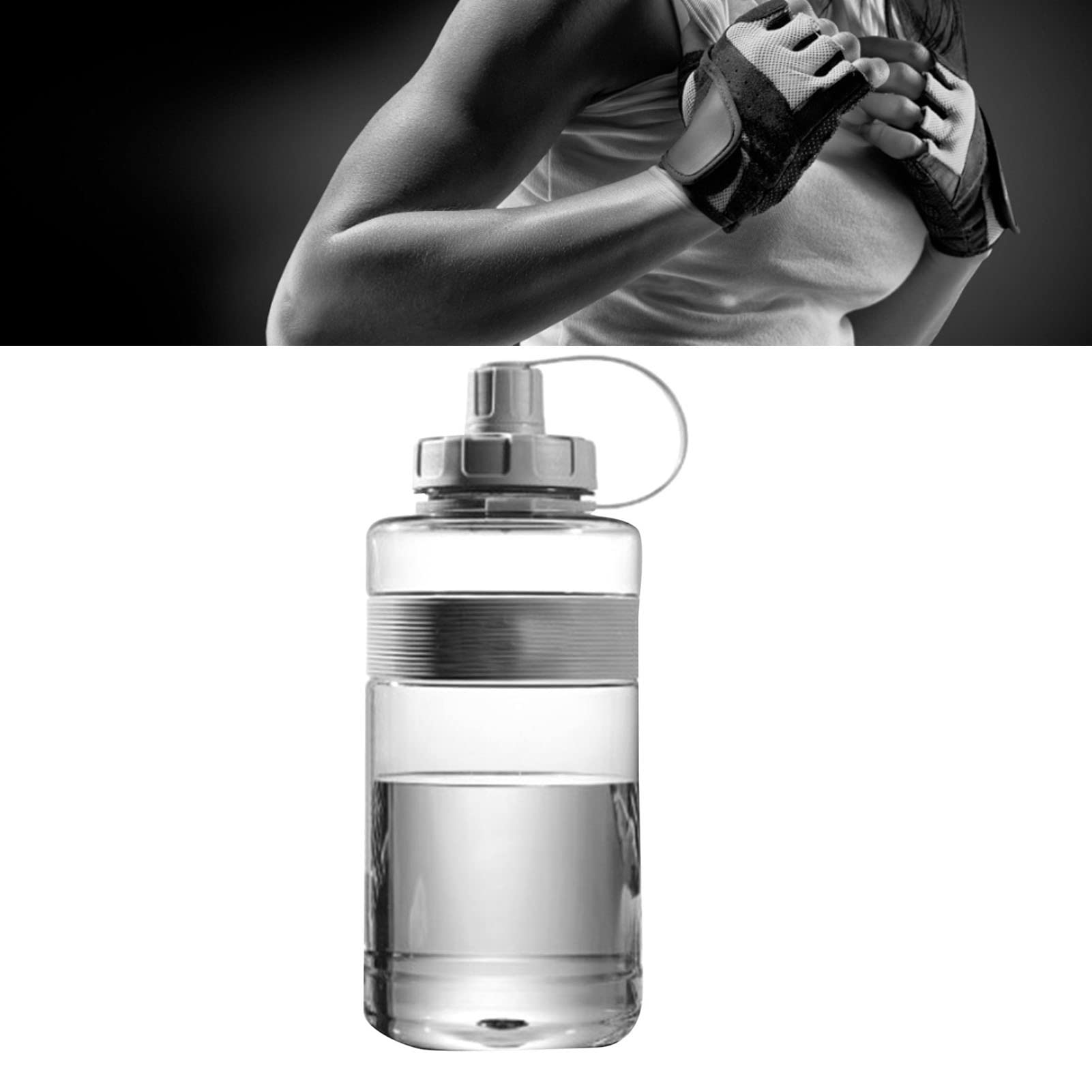 2L Large Capacity Leak Proof Sports Water Bottle with Straw - BPA Free Plastic, Ideal for Gym, Hiking, Running & Outdoor Activities